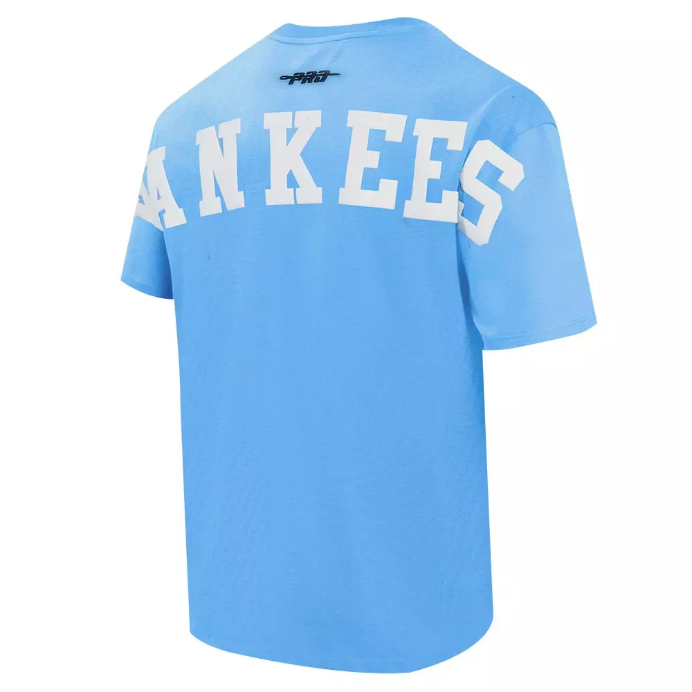 Pro Standard Men's MLB New York Yankees CJ Drop Shoulder Tee - LT BLUE