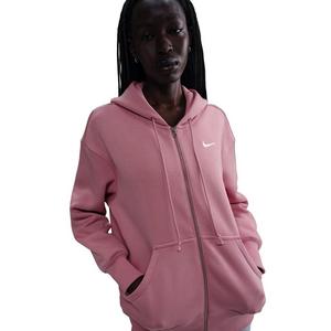 Nike Women's Sportswear Phoenix Fleece Oversized Full-Zip Hooded Jacket - Pink