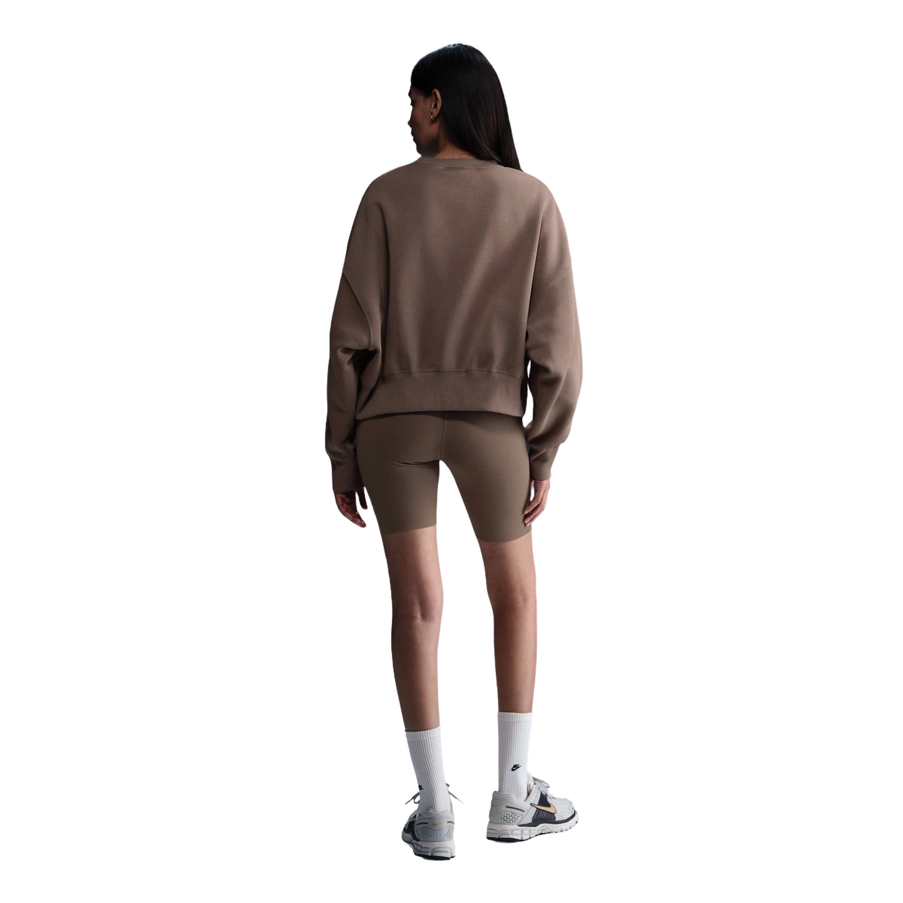 Nike Women's Sportswear Phoenix Fleece Over-Oversized Crewneck Sweatshirt - Brown - BROWN Thumbnail View 5