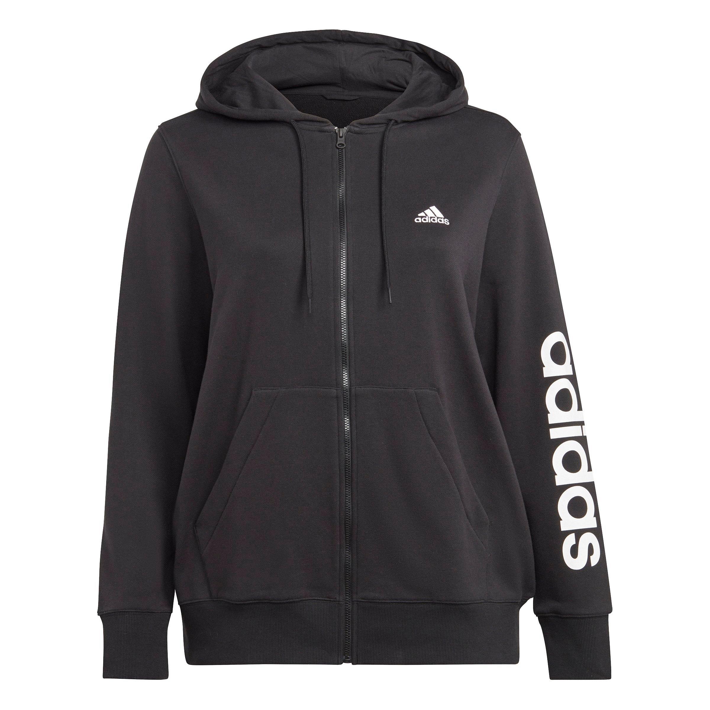 Adidas women's essentials linear full zip fleece hoodie online