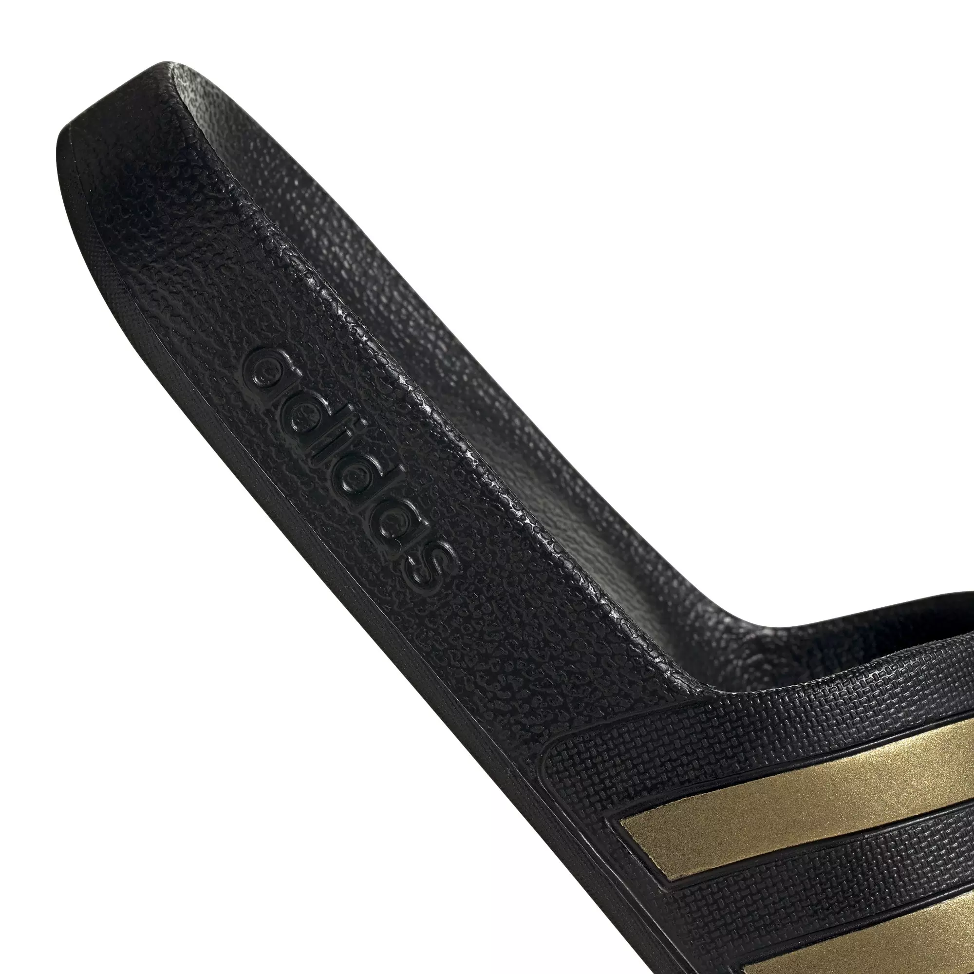 adidas Adilette Aqua "Core Black/Gold Metallic" Unisex Slide - BLACK/GOLD
