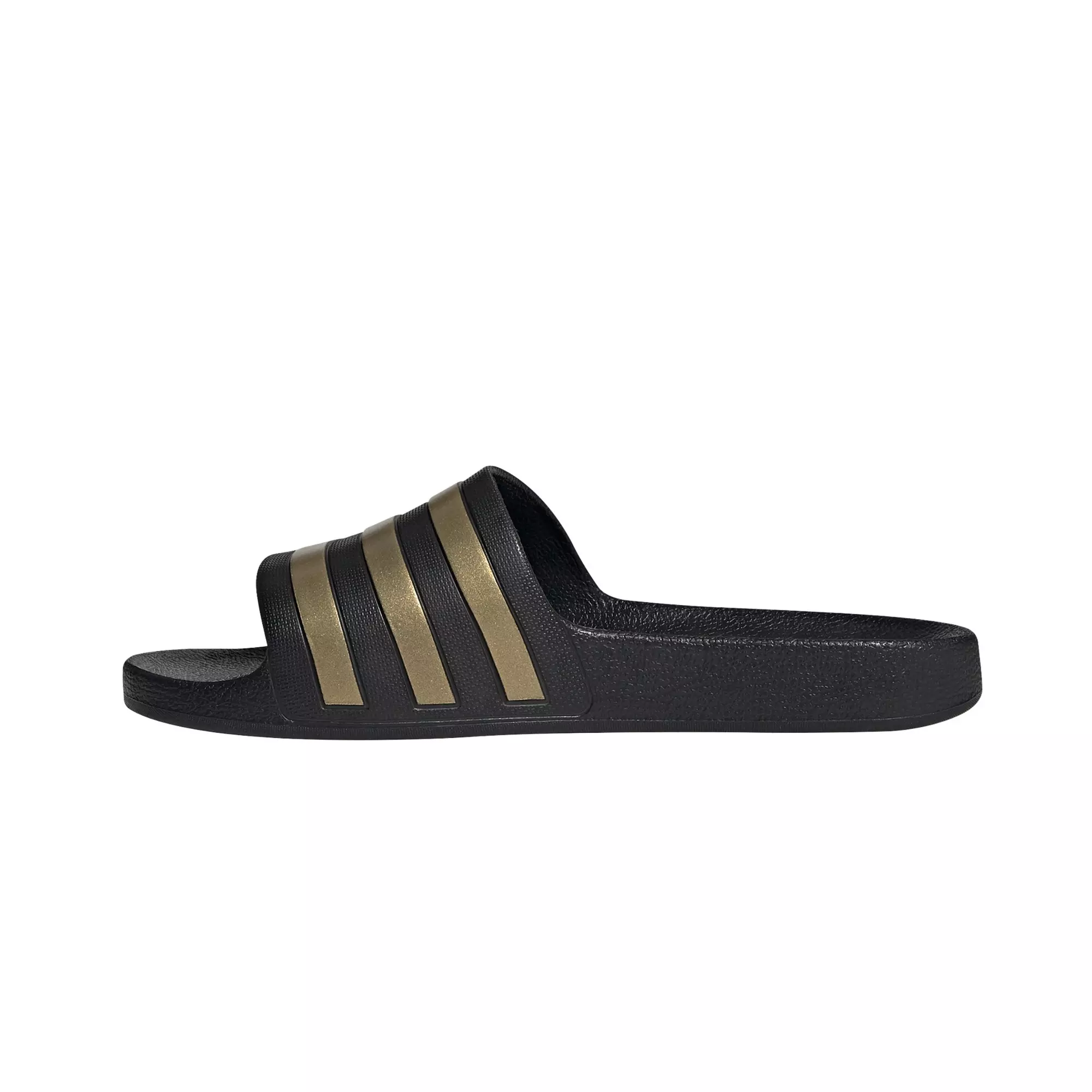 adidas Adilette Aqua "Core Black/Gold Metallic" Unisex Slide - BLACK/GOLD