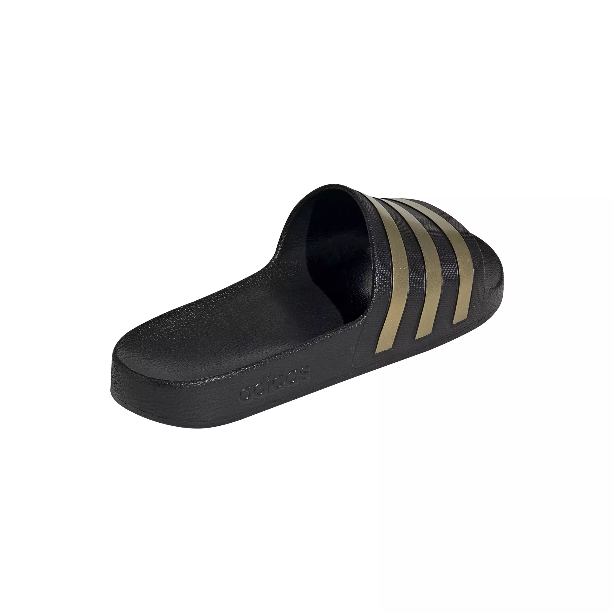 adidas Adilette Aqua "Core Black/Gold Metallic" Unisex Slide - BLACK/GOLD