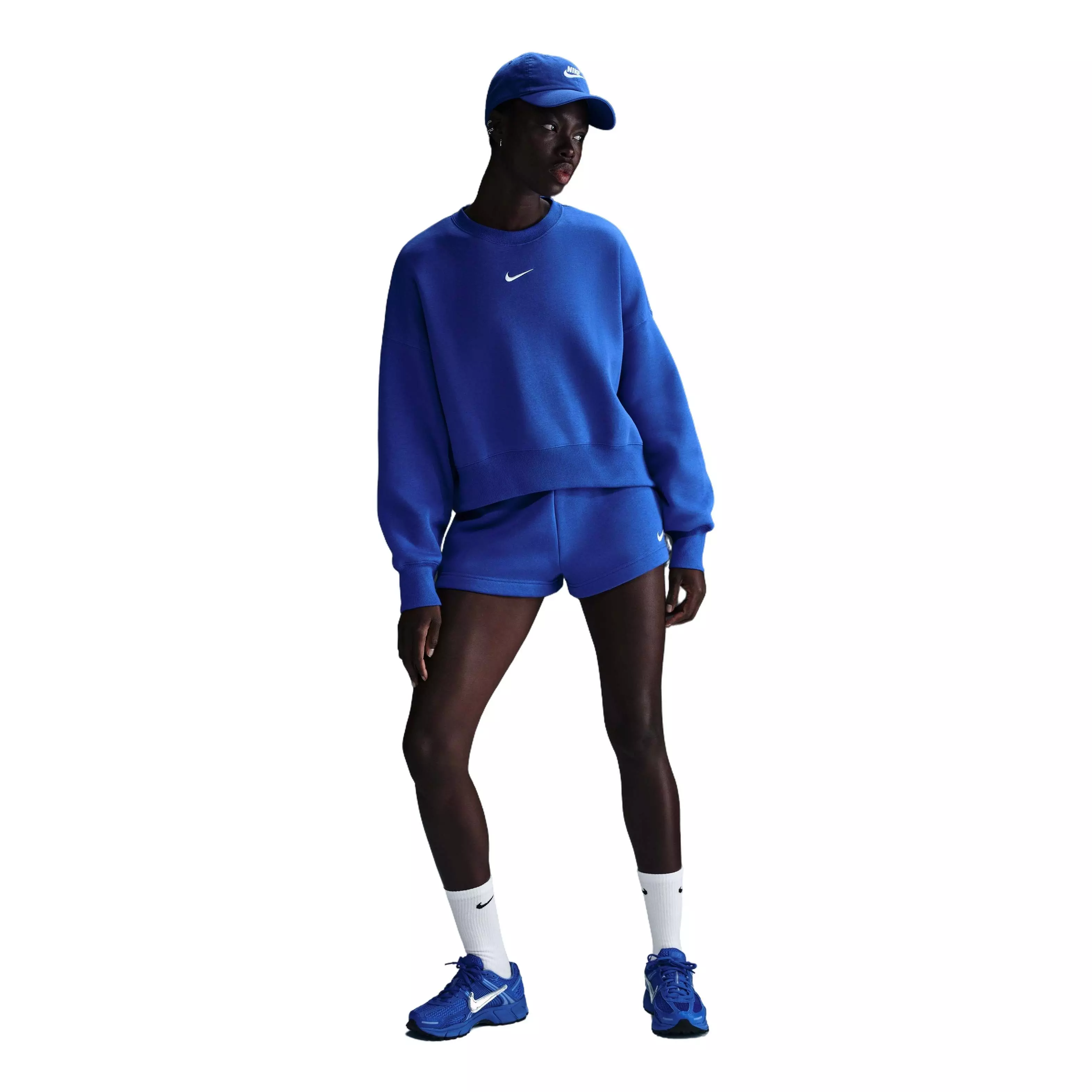 Nike Women's Sportswear Phoenix Fleece Over-Oversized Crewneck Sweatshirt - Blue - BLUE