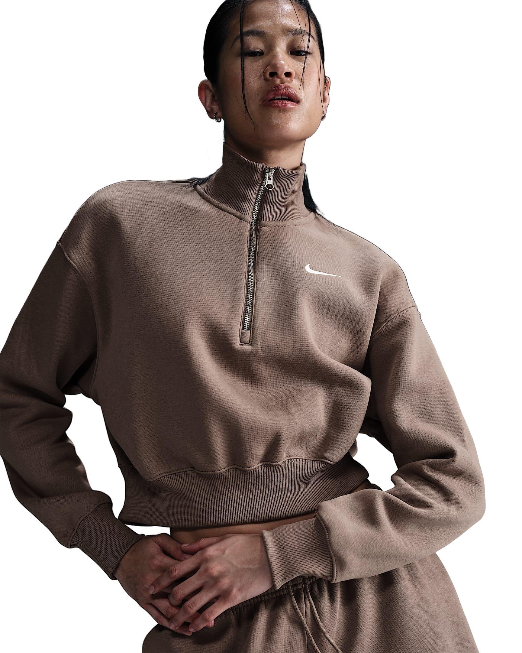 Nike Sportswear Phoenix Fleece Women's Cropped Sweatshirt - Brown