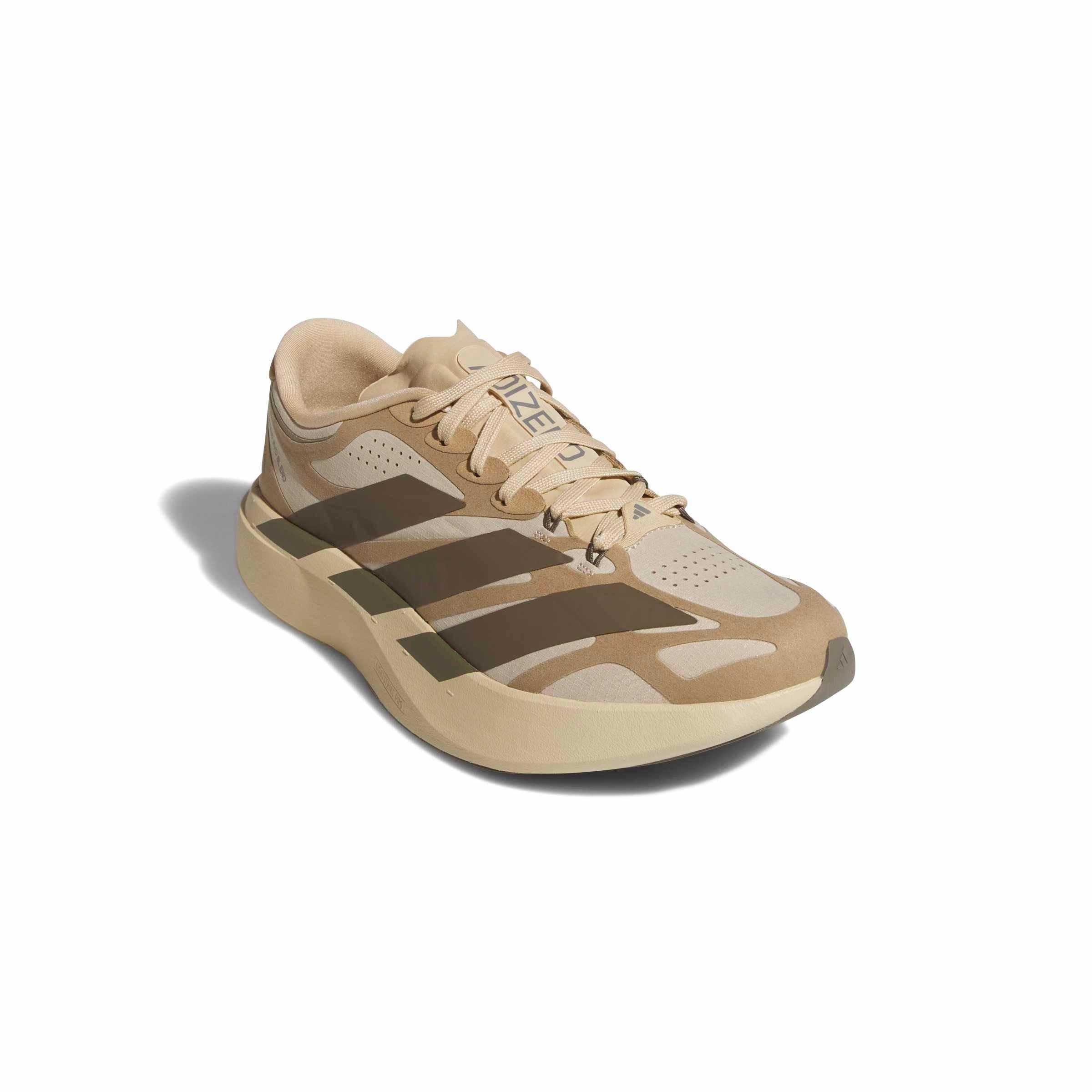 adidas Adizero EVO SL EXO Suede "Magic Beige/Cargo Brown/Cardboard" Men's Running Shoe - BEIGE/BROWN/CARDBOARD