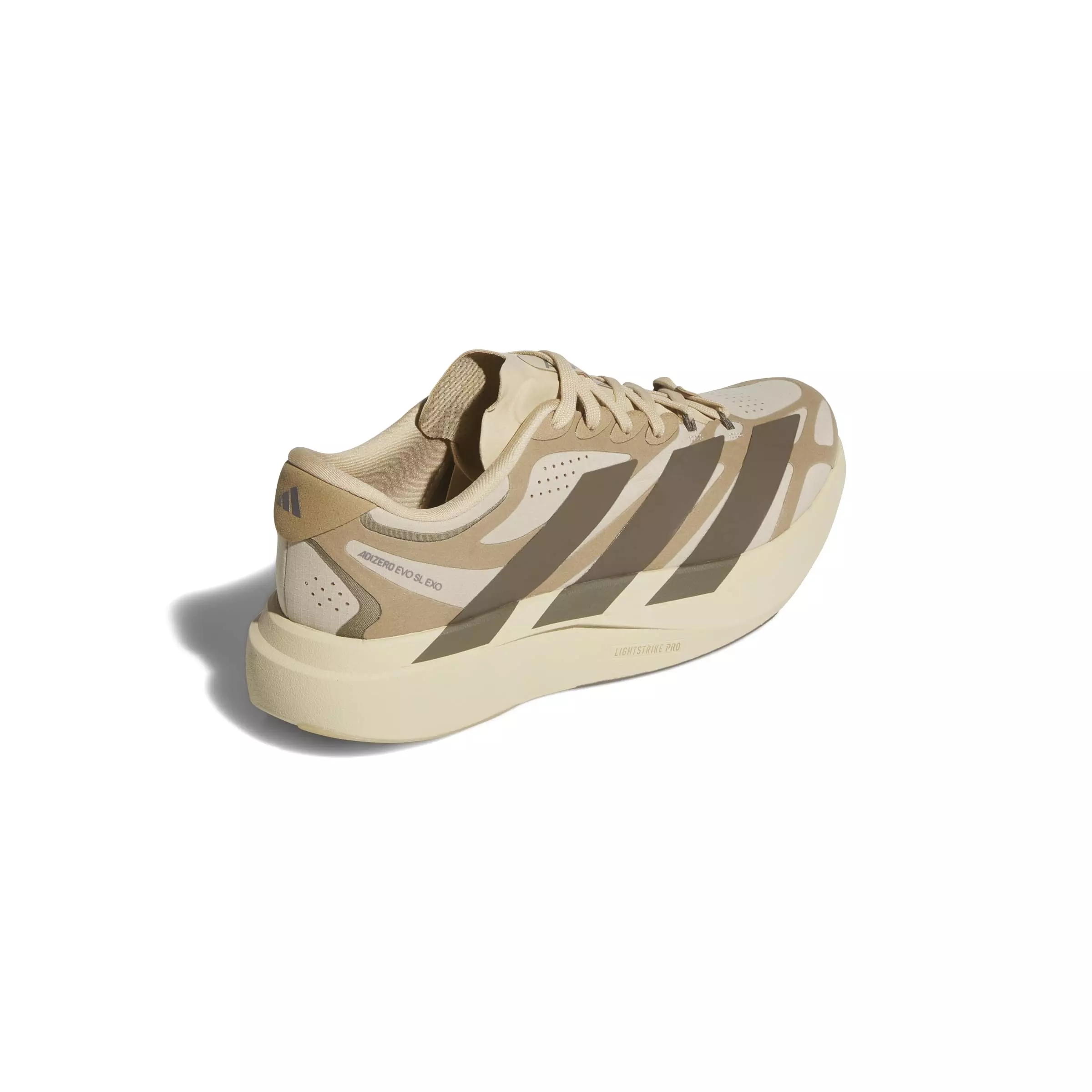adidas Adizero EVO SL EXO Suede "Magic Beige/Cargo Brown/Cardboard" Men's Running Shoe - BEIGE/BROWN/CARDBOARD