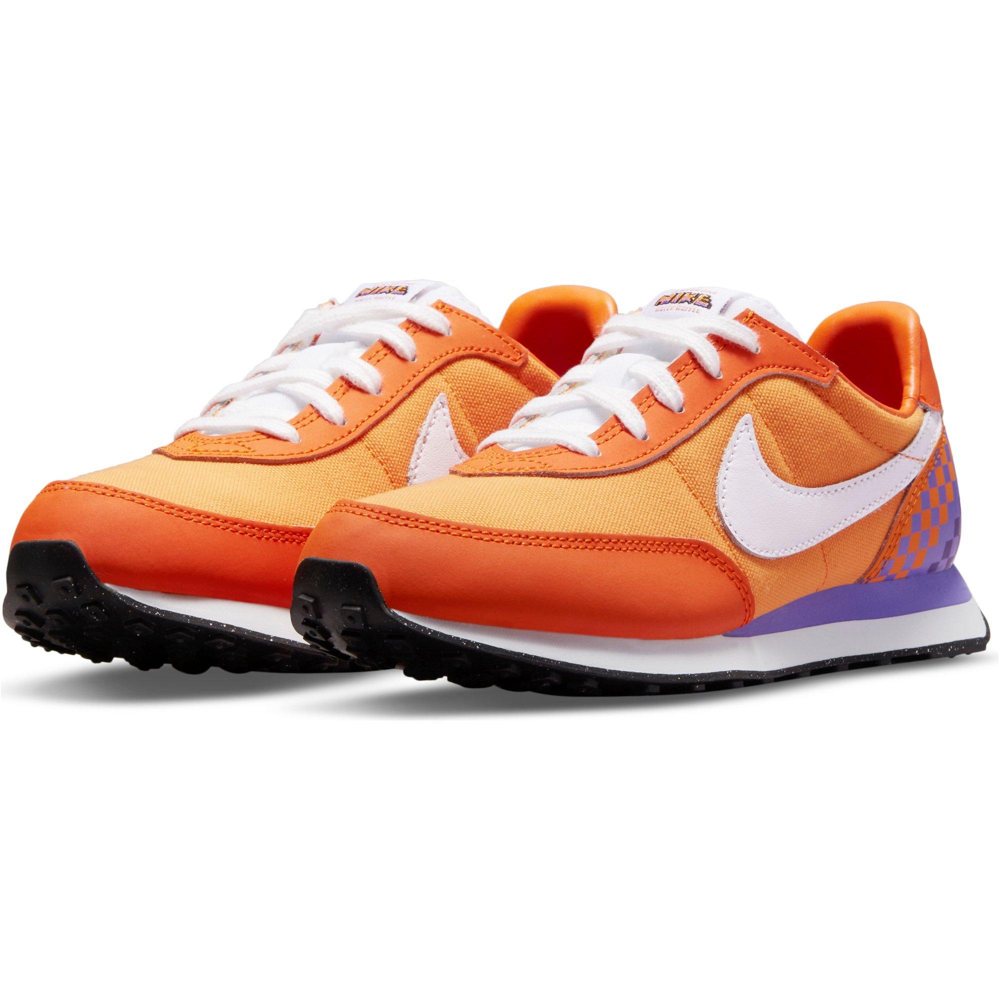 Nike Waffle Trainer 2 SE "Kumquat/White/Psychic Purple" Preschool Boys' Shoe - ORANGE Thumbnail View 3