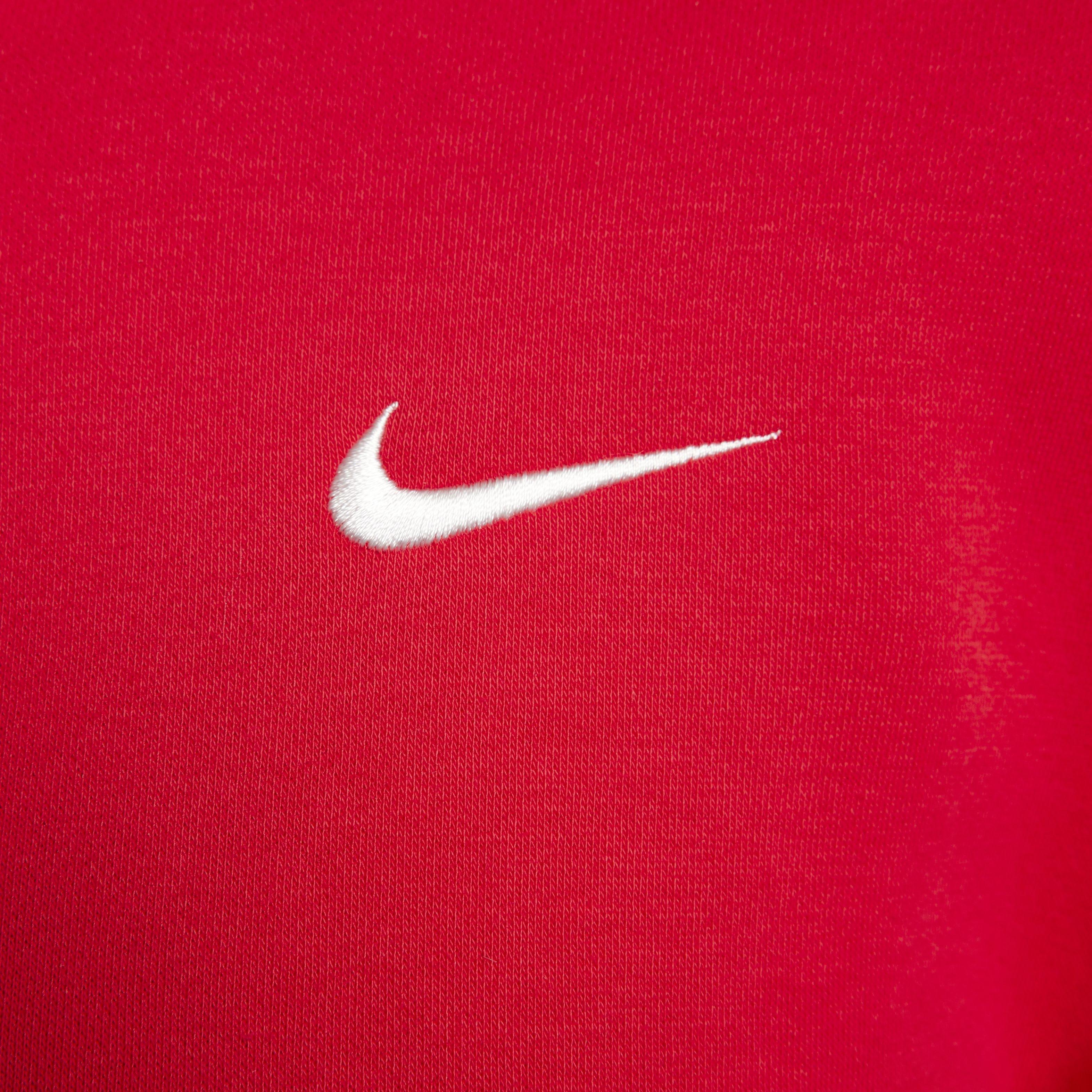Nike Women's Sportswear Phoenix Fleece ​1/2-Zip Cropped Sweatshirt - Red - RED Thumbnail View 4