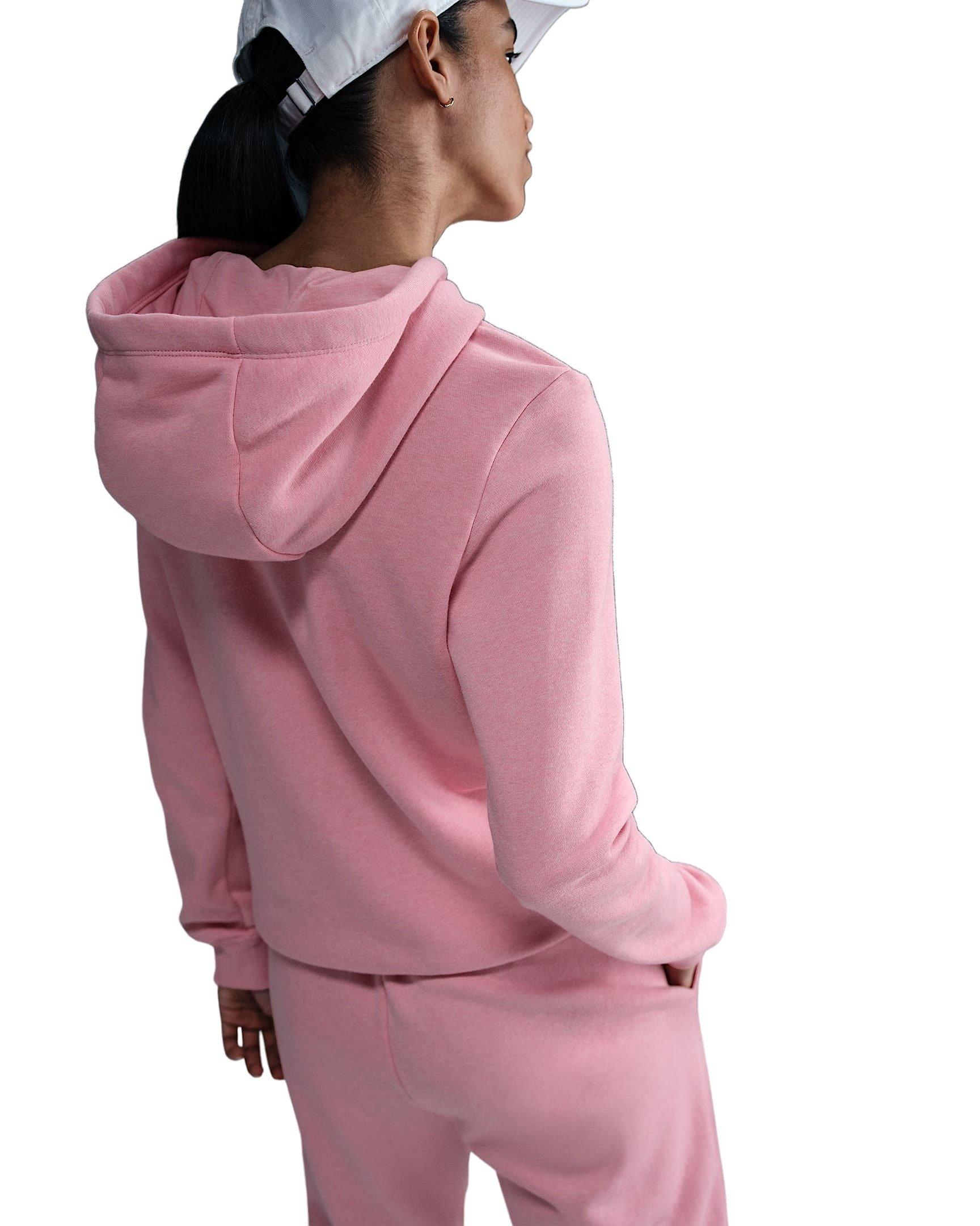Nike Women's Sportswear Club Fleece Pullover Hoodie - Pink - PINK Thumbnail View 2