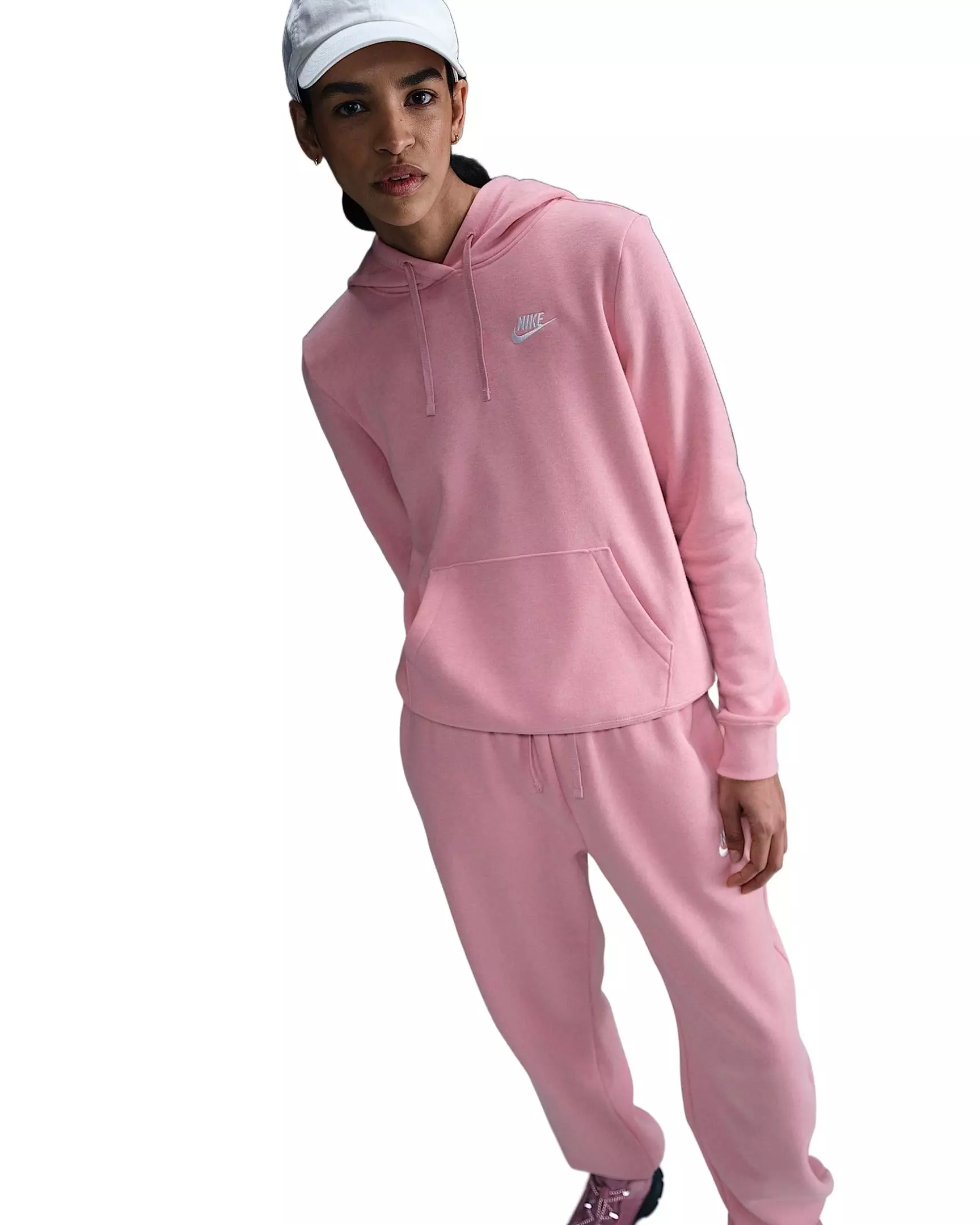 Nike Women's Sportswear Club Fleece Pullover Hoodie - Pink - PINK