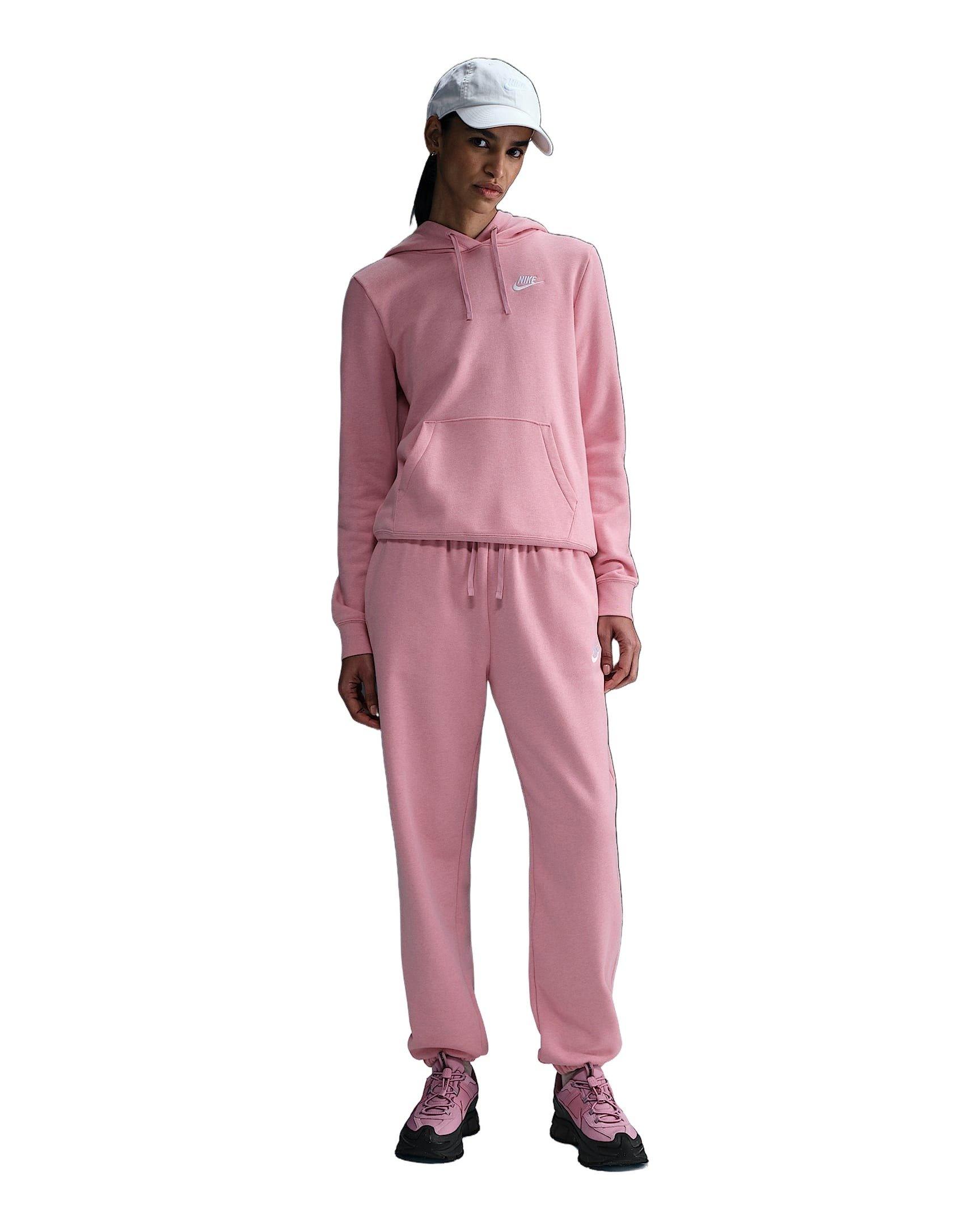 Nike Women's Sportswear Club Fleece Pullover Hoodie - Pink - PINK Thumbnail View 5