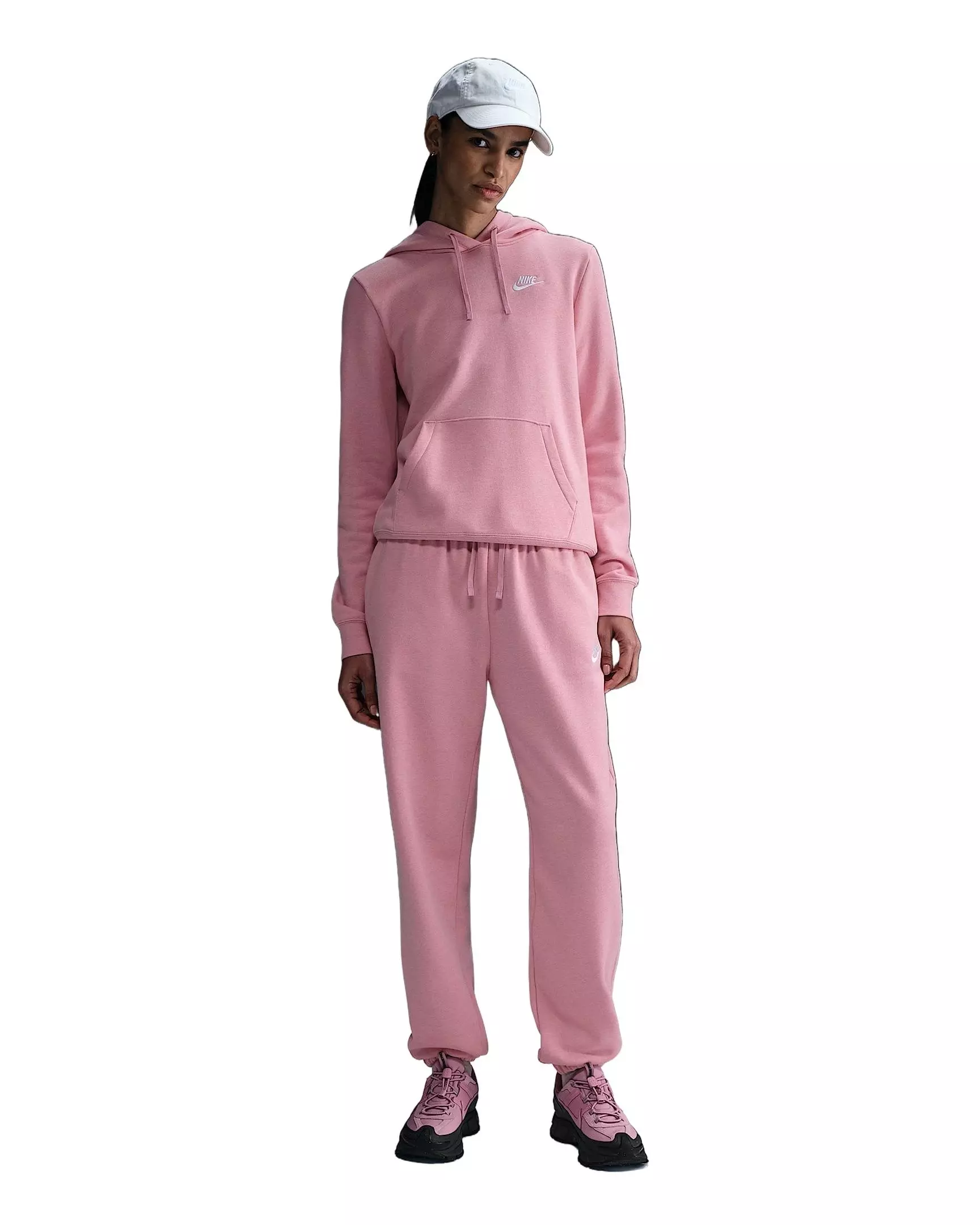 Nike Women's Sportswear Club Fleece Pullover Hoodie - Pink - PINK