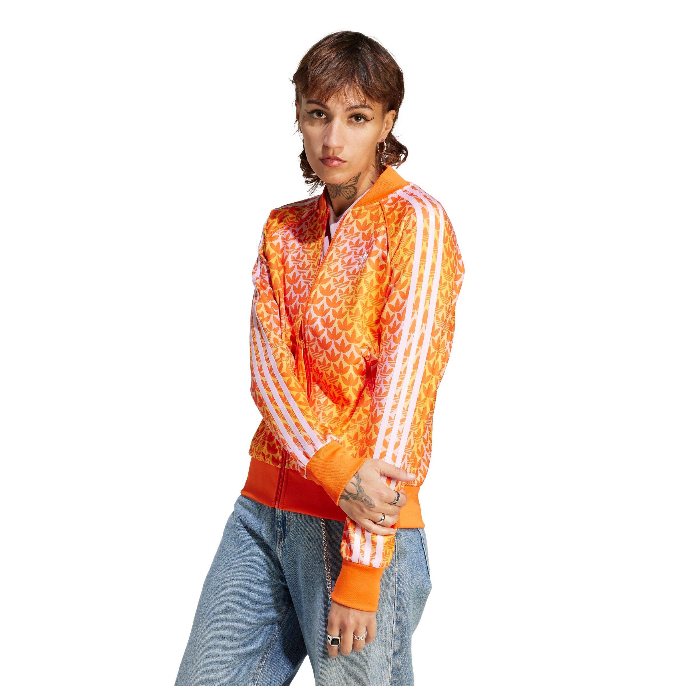 adidas Originals Women's Trefoil Monogram SST Tracktop - Orange - Hibbett