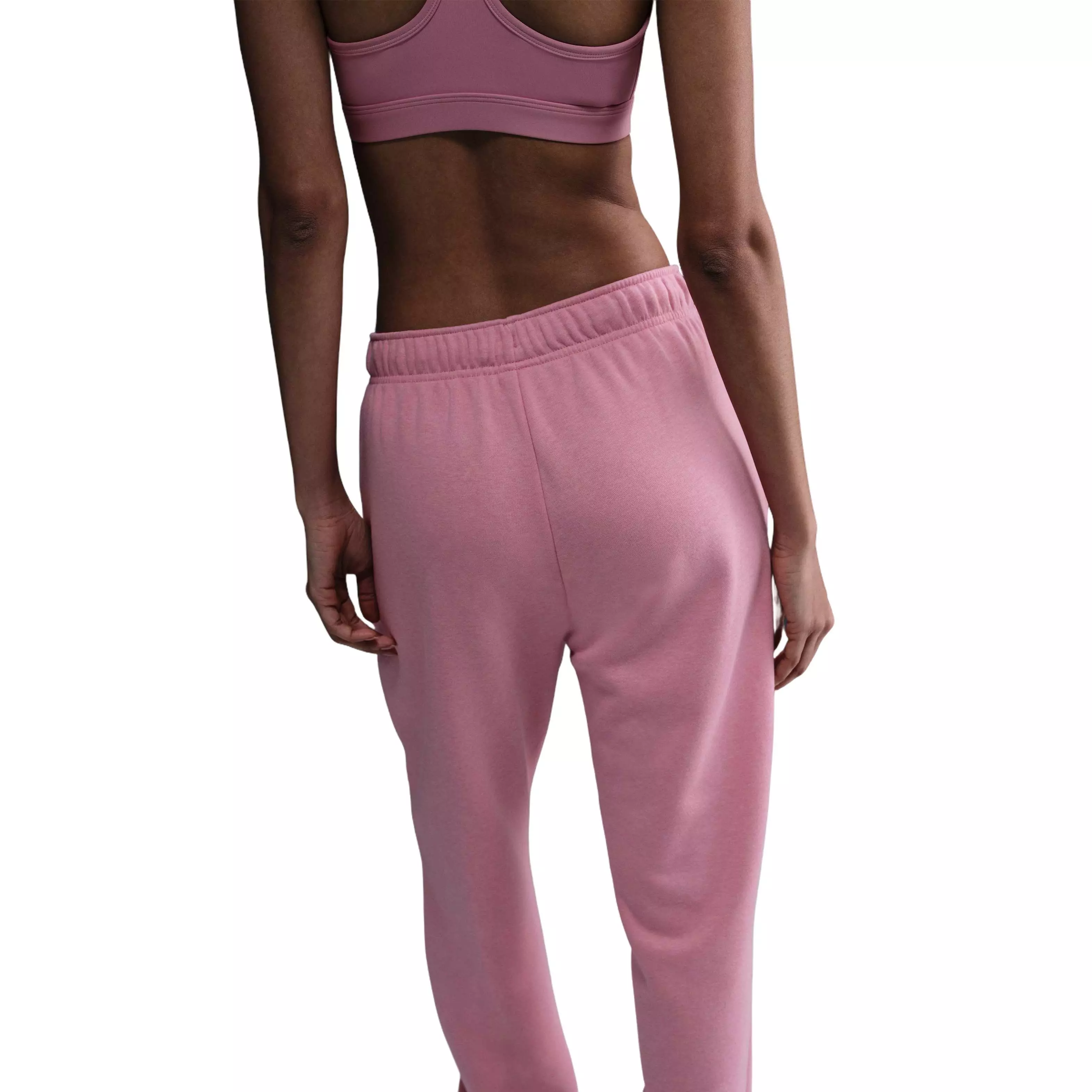 Nike Women's Sportswear Club Fleece Mid-Rise Oversized Sweatpants - Pink - PINK