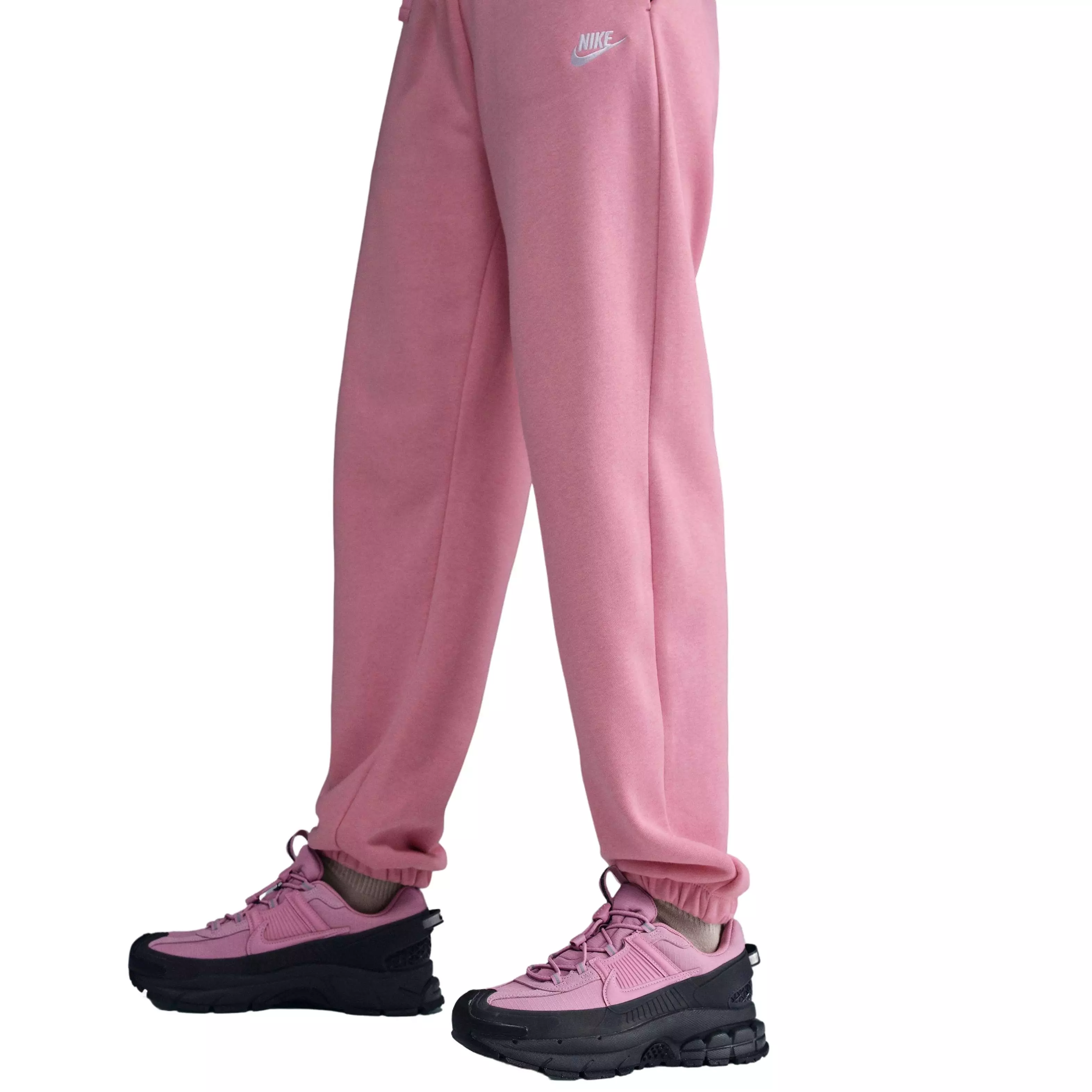 Nike Women's Sportswear Club Fleece Mid-Rise Oversized Sweatpants - Pink - PINK
