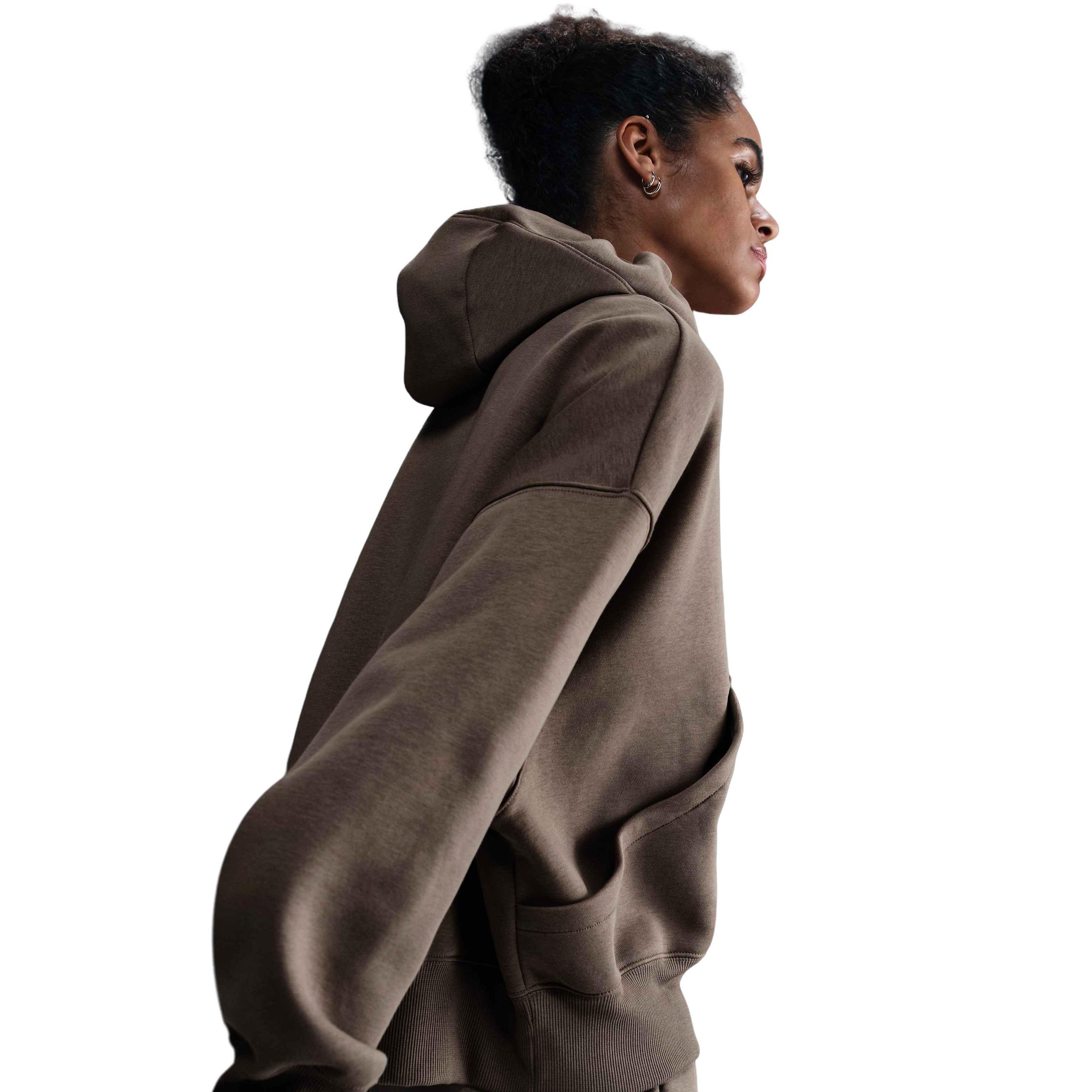 Century Star Women's Fuzzy Sherpa Hoodie - Cozy Oversized Fleece Pullover With Pockets, Brown XXL