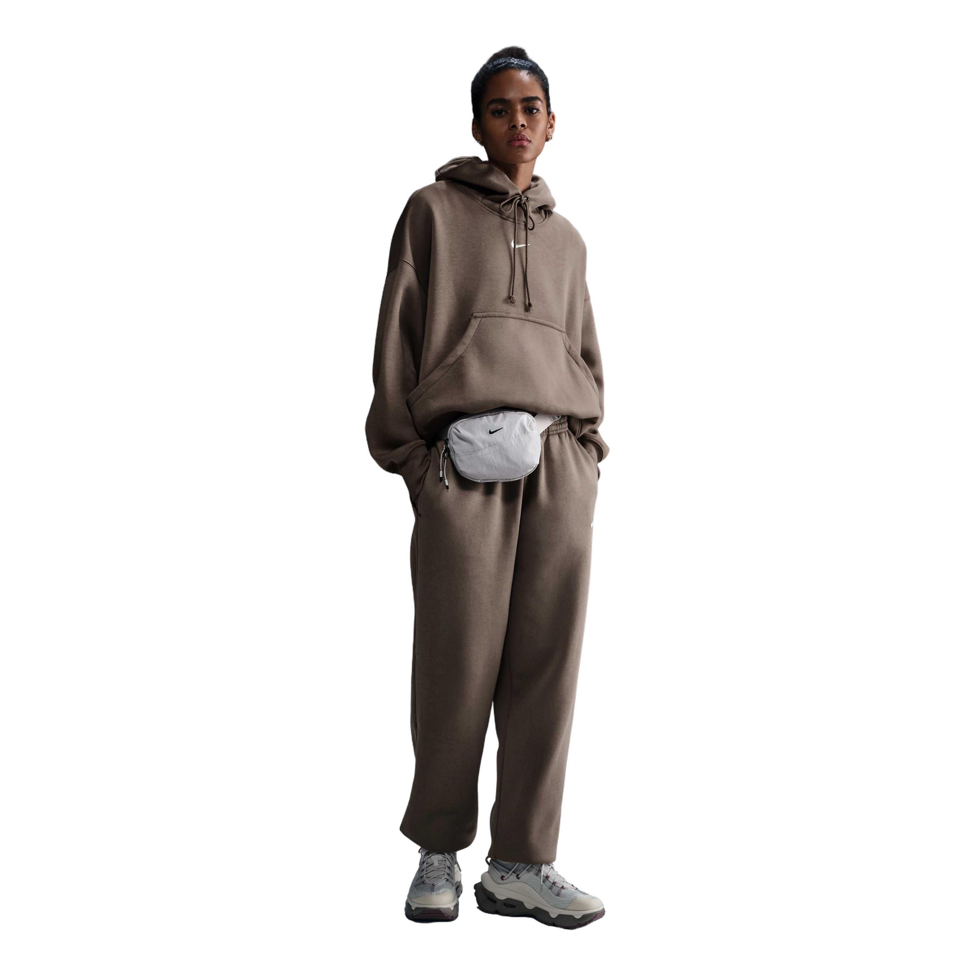 Nike Women's Sportswear Phoenix Fleece Over-Oversized Pullover Hoodie - Mink Brown - MINK BROWN Thumbnail View 4
