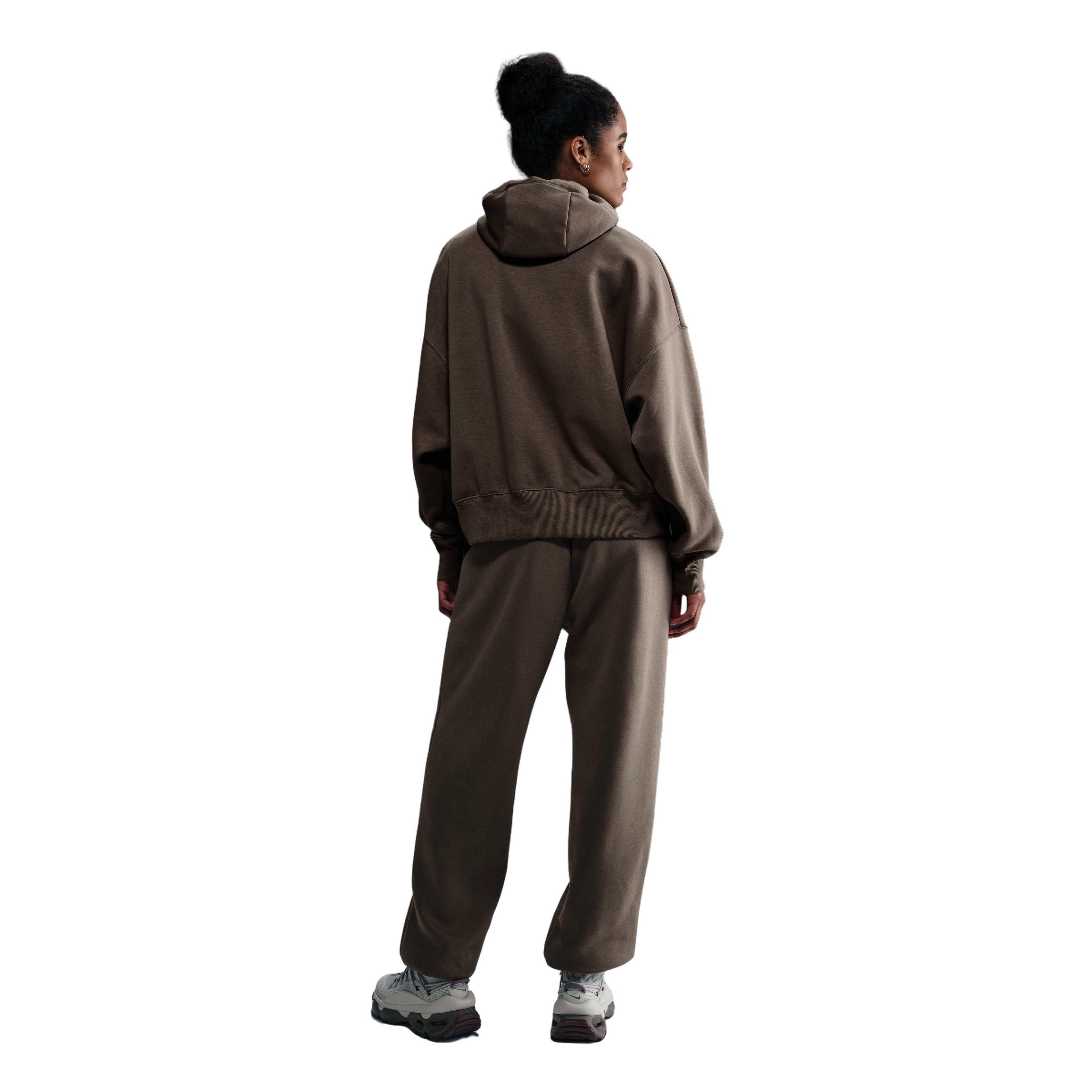 Nike Women's Sportswear Phoenix Fleece Over-Oversized Pullover Hoodie - Brown - BROWN Thumbnail View 5