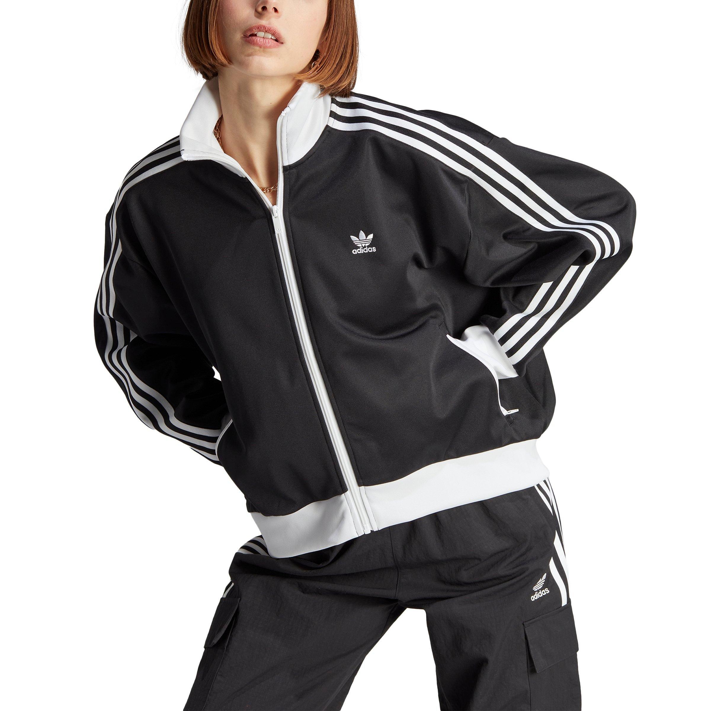 Adidas superstar track hot sale jacket women's black