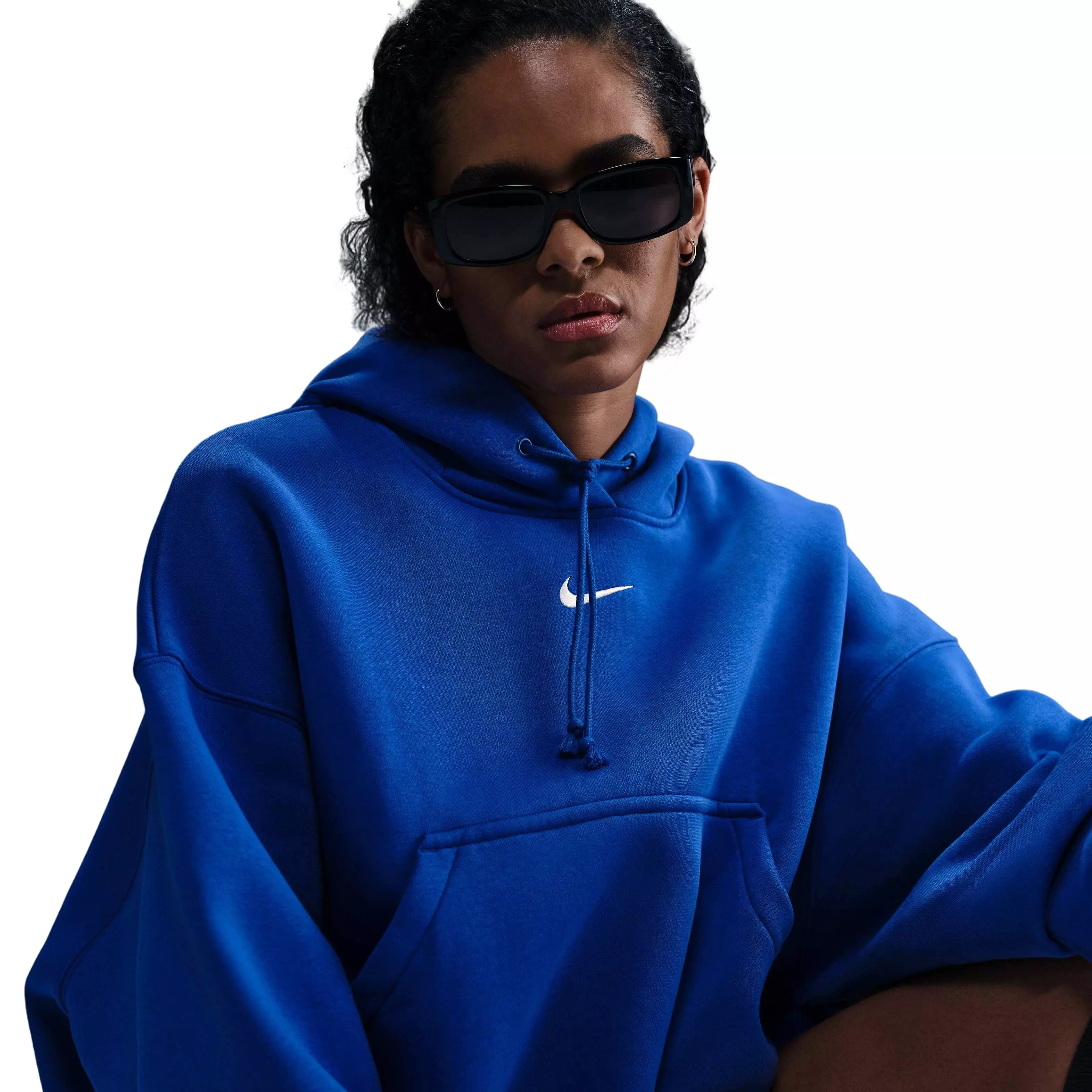 Nike Women's Sportswear Phoenix Fleece Over-Oversized Pullover Hoodie - Blue - BLUE