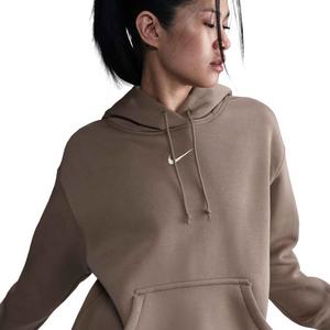 Nike Women's Sportswear Phoenix Fleece Oversized Pullover Hoodie - Brown