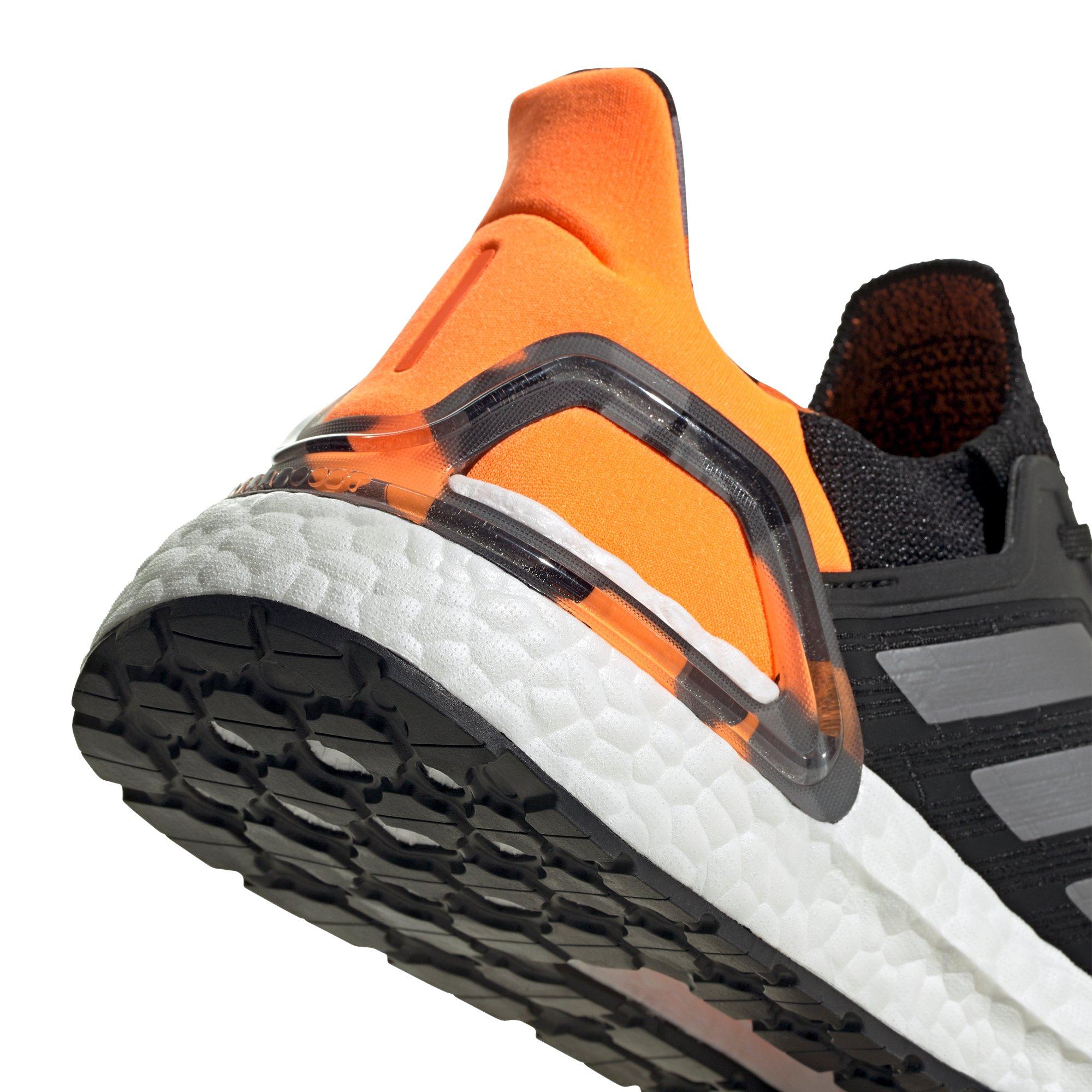 Adidas Ultraboost Core Black Grey Signal Orange Men S Running Shoe Hibbett City Gear