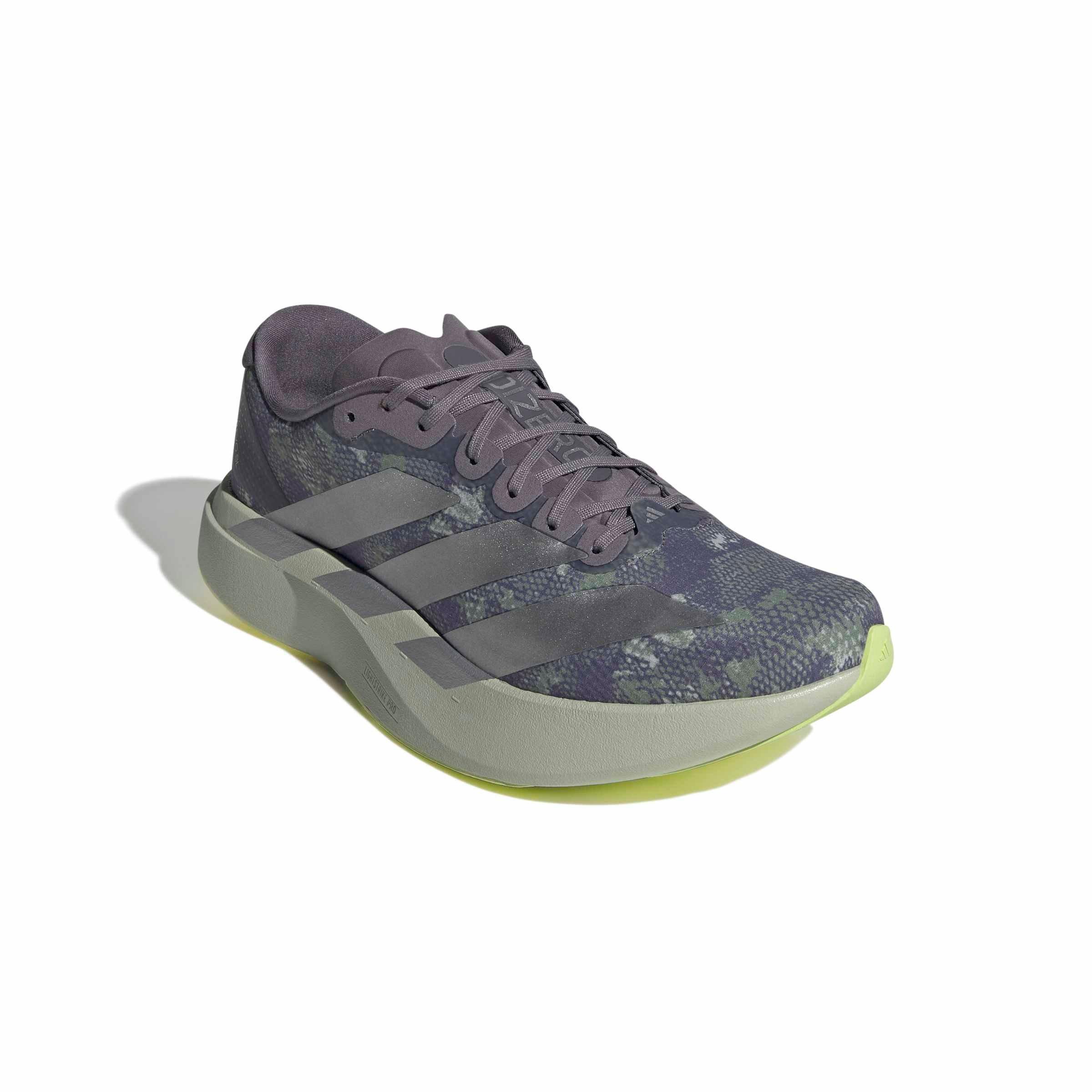 adidas Adizero EVO SL "Halo Green/Matte Silver/Semi Frozen Lemon" Men's Running Shoe - GREEN/SILVER/LEMON