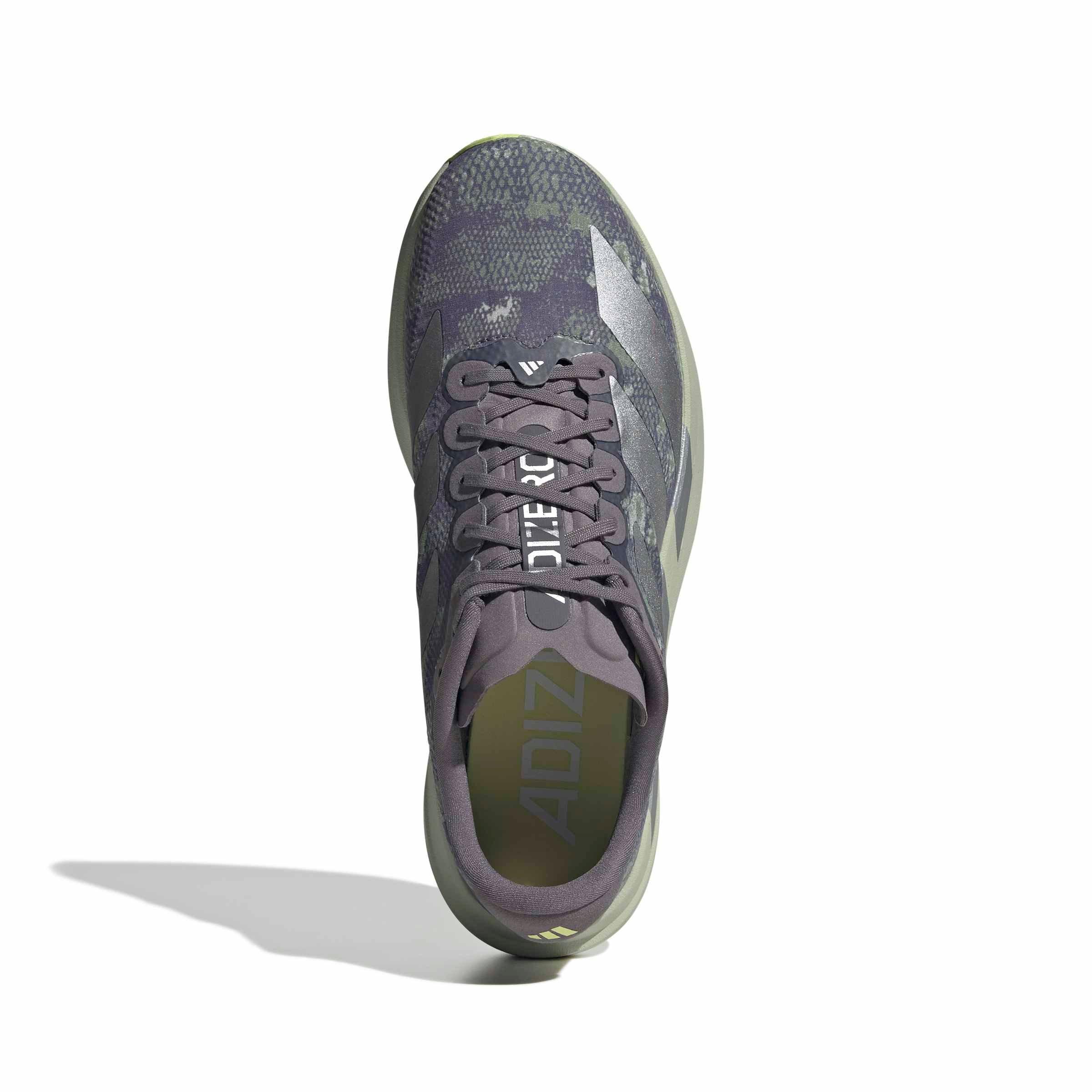adidas Adizero EVO SL "Halo Green/Matte Silver/Semi Frozen Lemon" Men's Running Shoe - GREEN/SILVER/LEMON