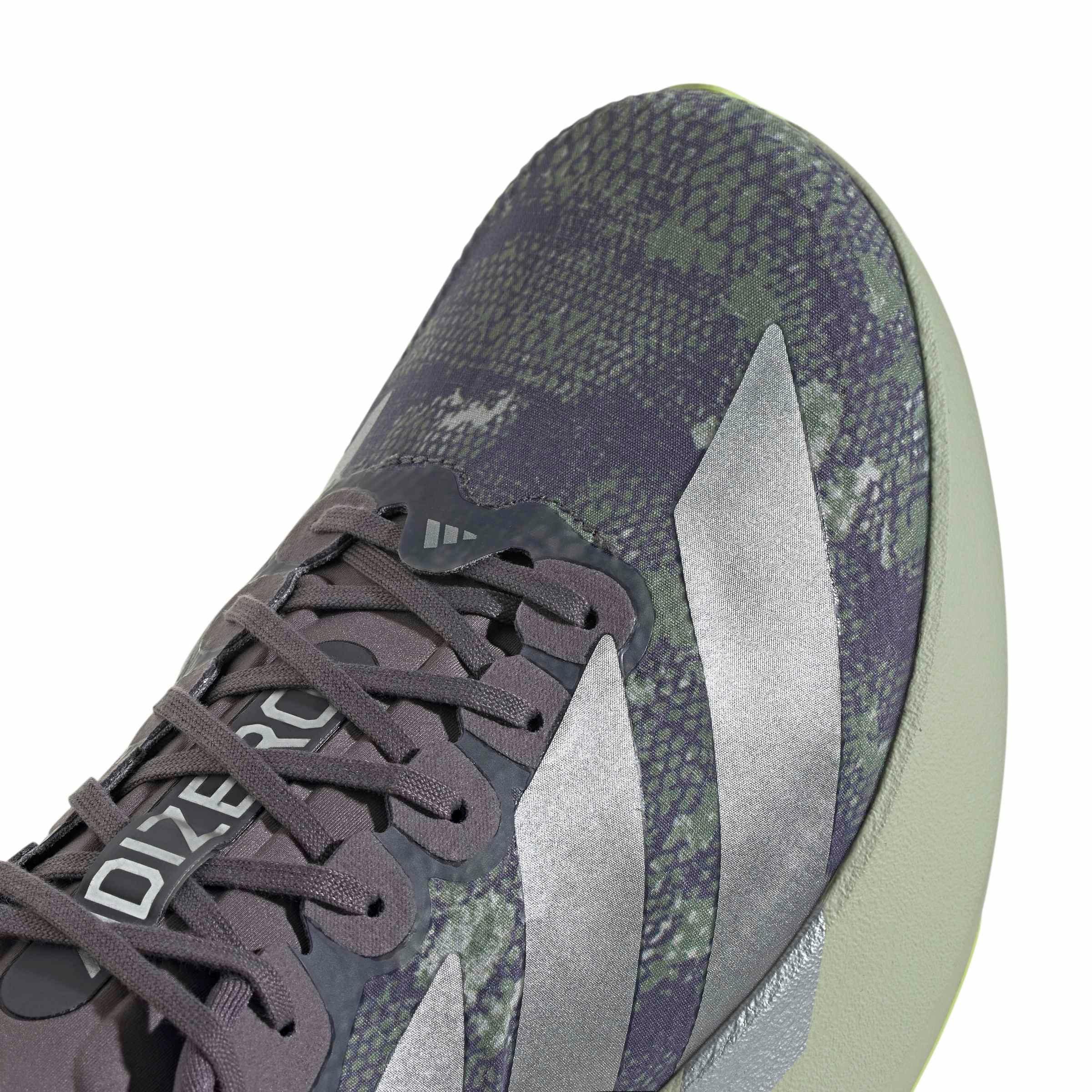 adidas Adizero EVO SL "Halo Green/Matte Silver/Semi Frozen Lemon" Men's Running Shoe - GREEN/SILVER/LEMON