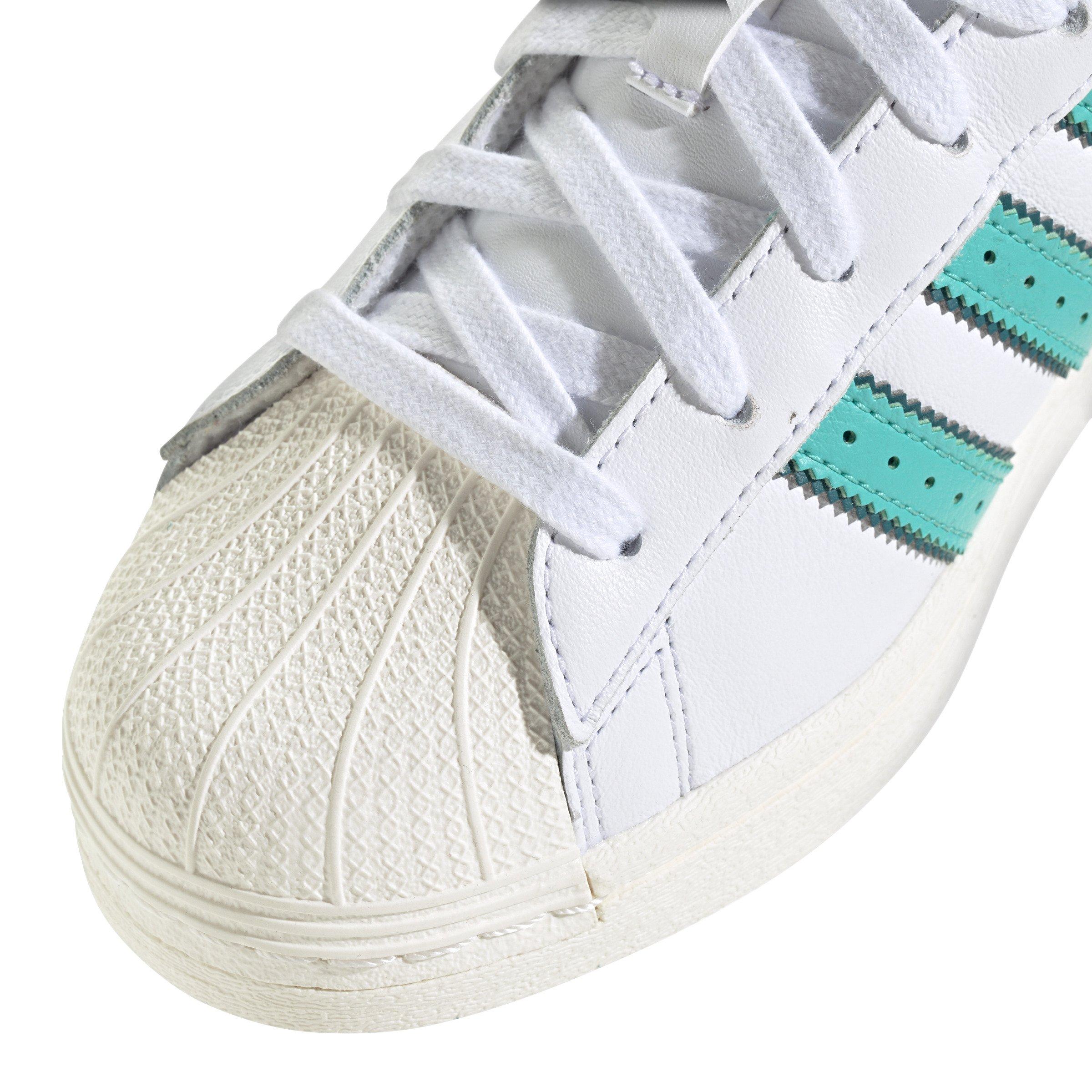 adidas Originals Superstar Women's "Ftwr White/Cloud White/Mint Rush" Shoe