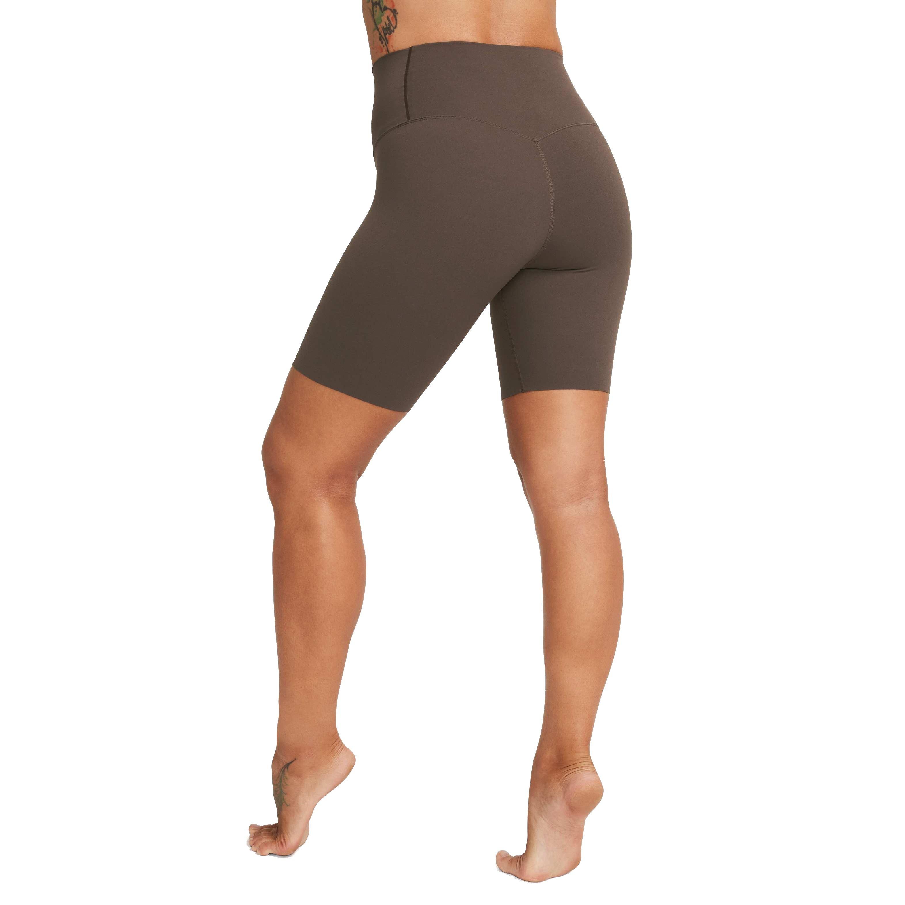 Nike Women's Zenvy Gentle-Support High-Waisted 8" Biker Shorts - Brown - BROWN Thumbnail View 2