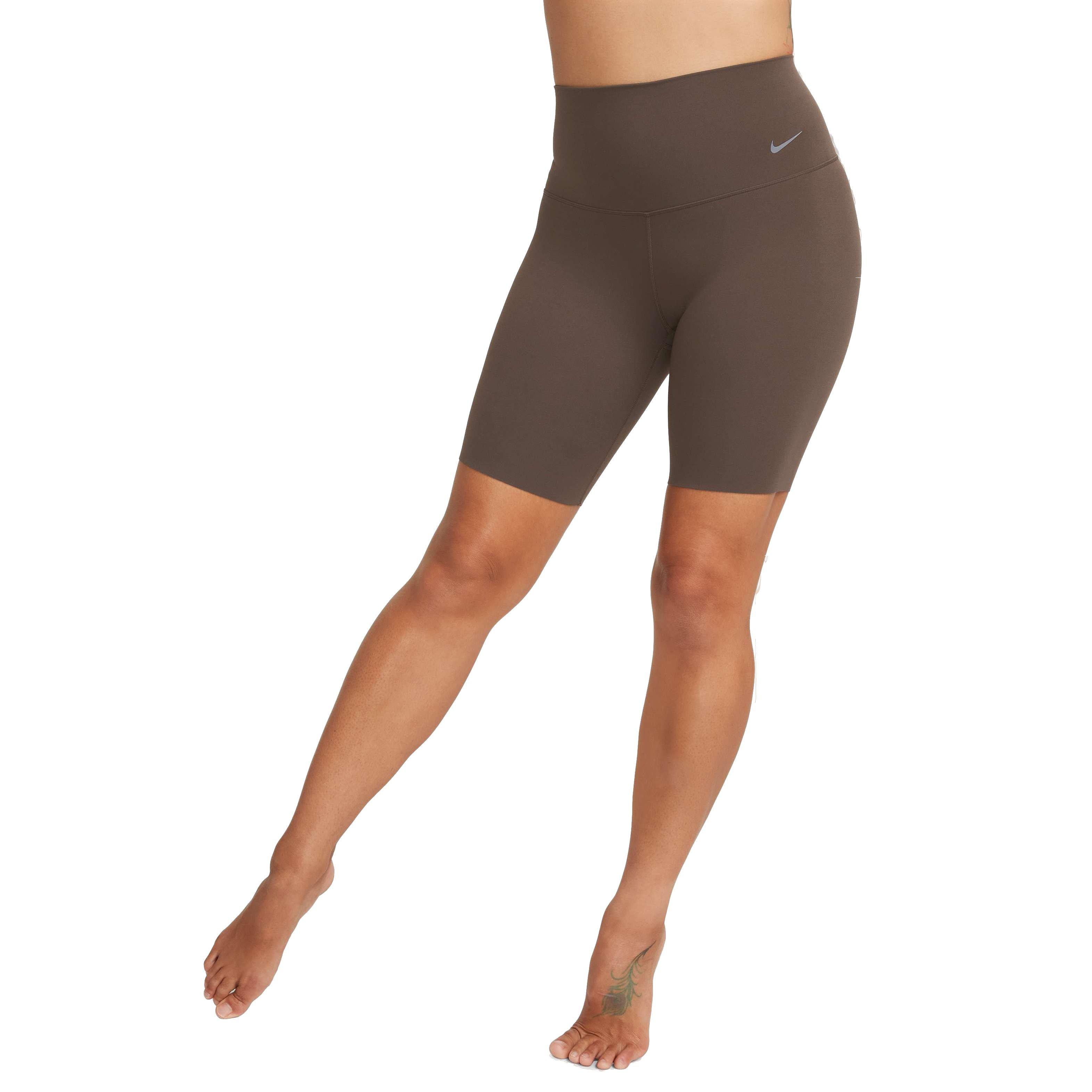 Nike Women's Zenvy Gentle-Support High-Waisted 8" Biker Shorts - Brown - BROWN Thumbnail View 1