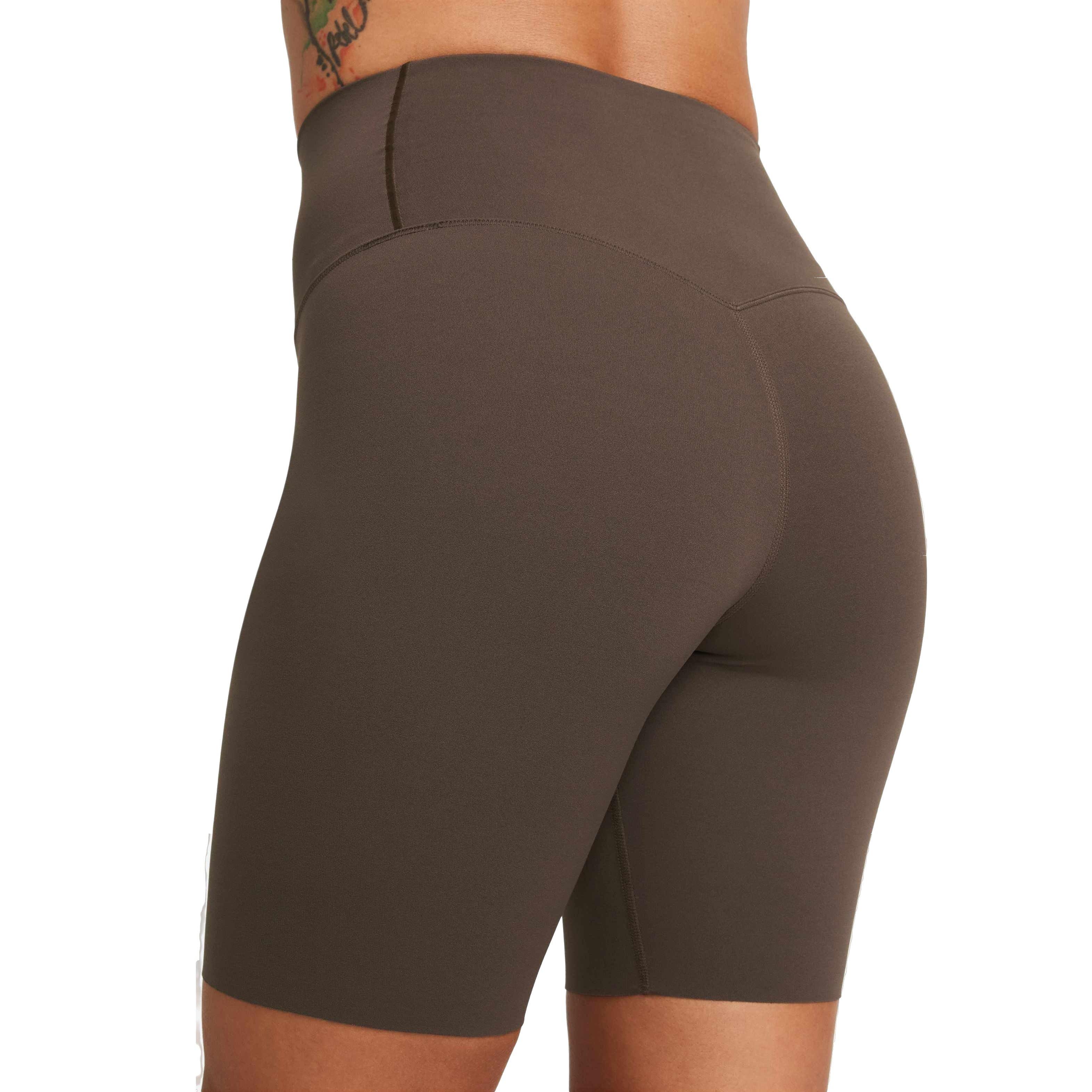 Nike Women's Zenvy Gentle-Support High-Waisted 8" Biker Shorts - Brown - BROWN Thumbnail View 4