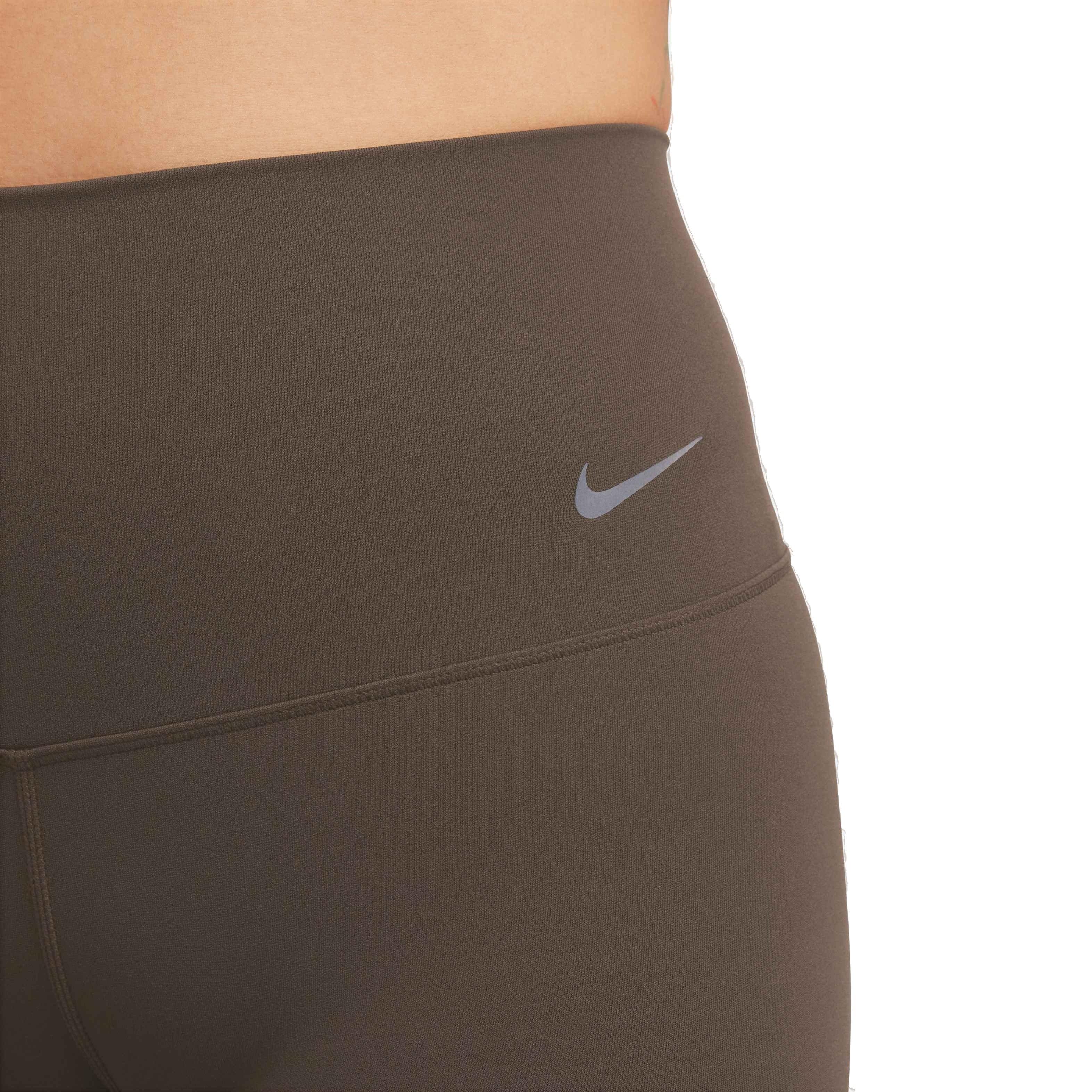 Nike Women's Zenvy Gentle-Support High-Waisted 8" Biker Shorts - Brown - BROWN Thumbnail View 5