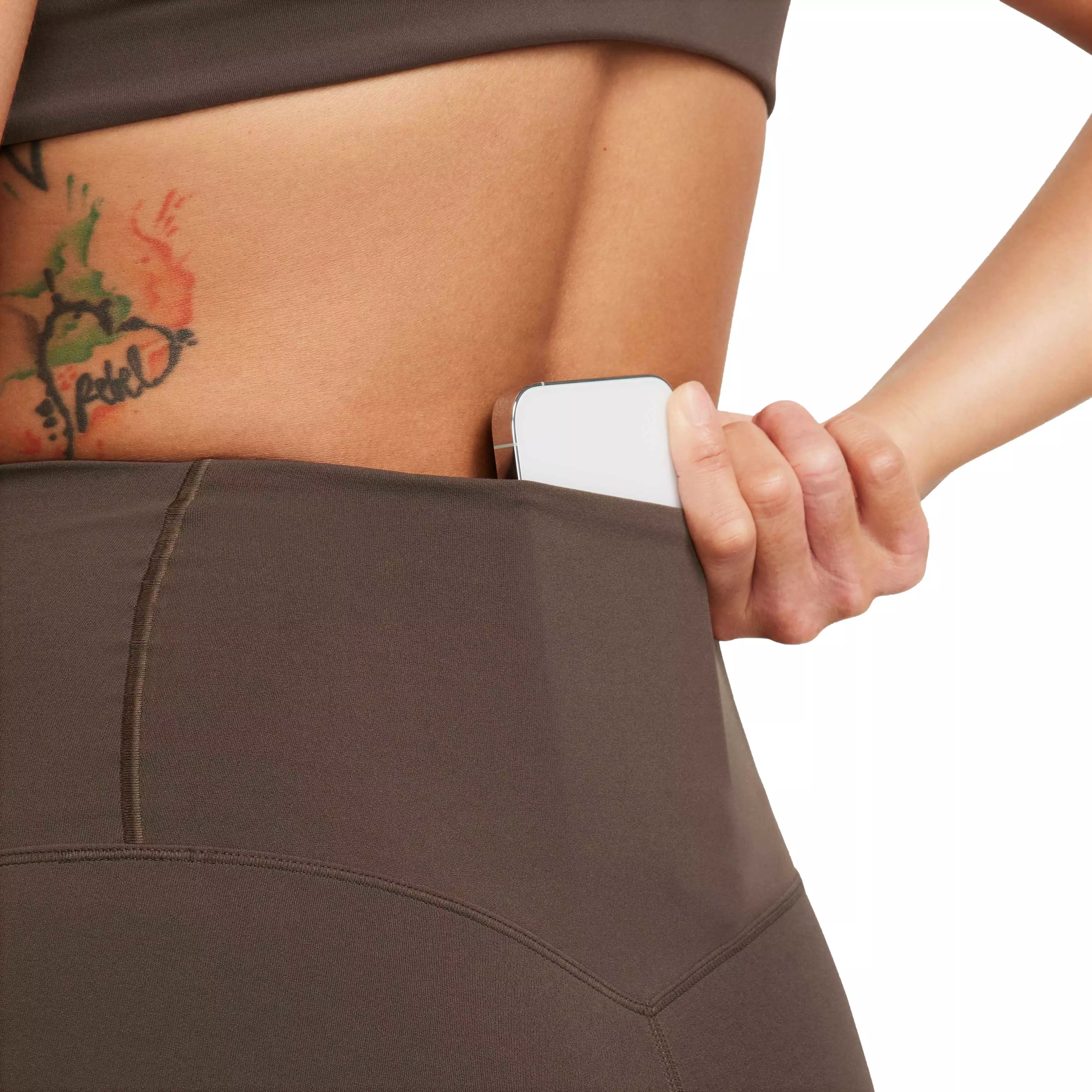 Nike Women's Zenvy Gentle-Support High-Waisted 8" Biker Shorts - Brown - BROWN