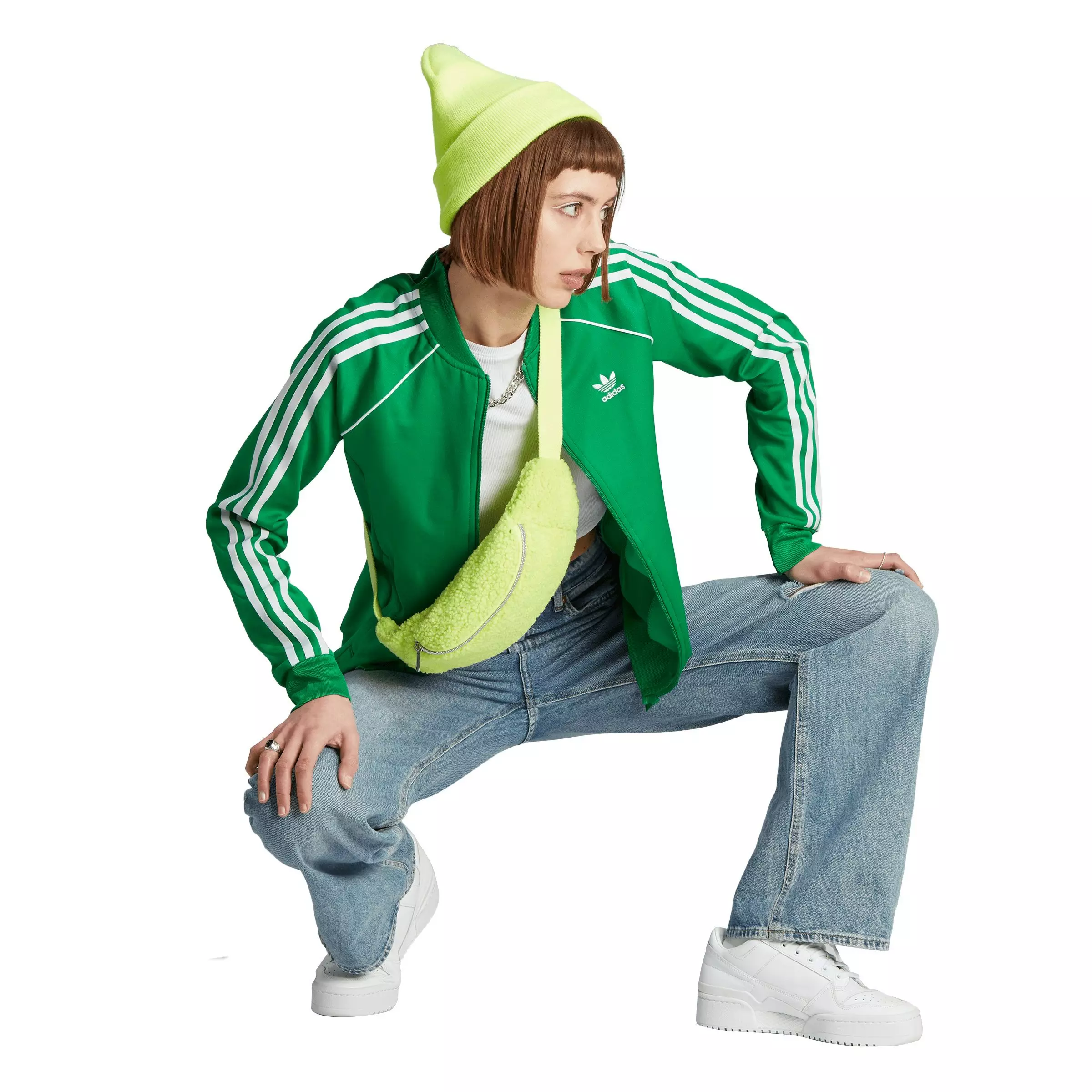 adidas Women's Adicolor Classics SST Track Jacket - Green - GREEN