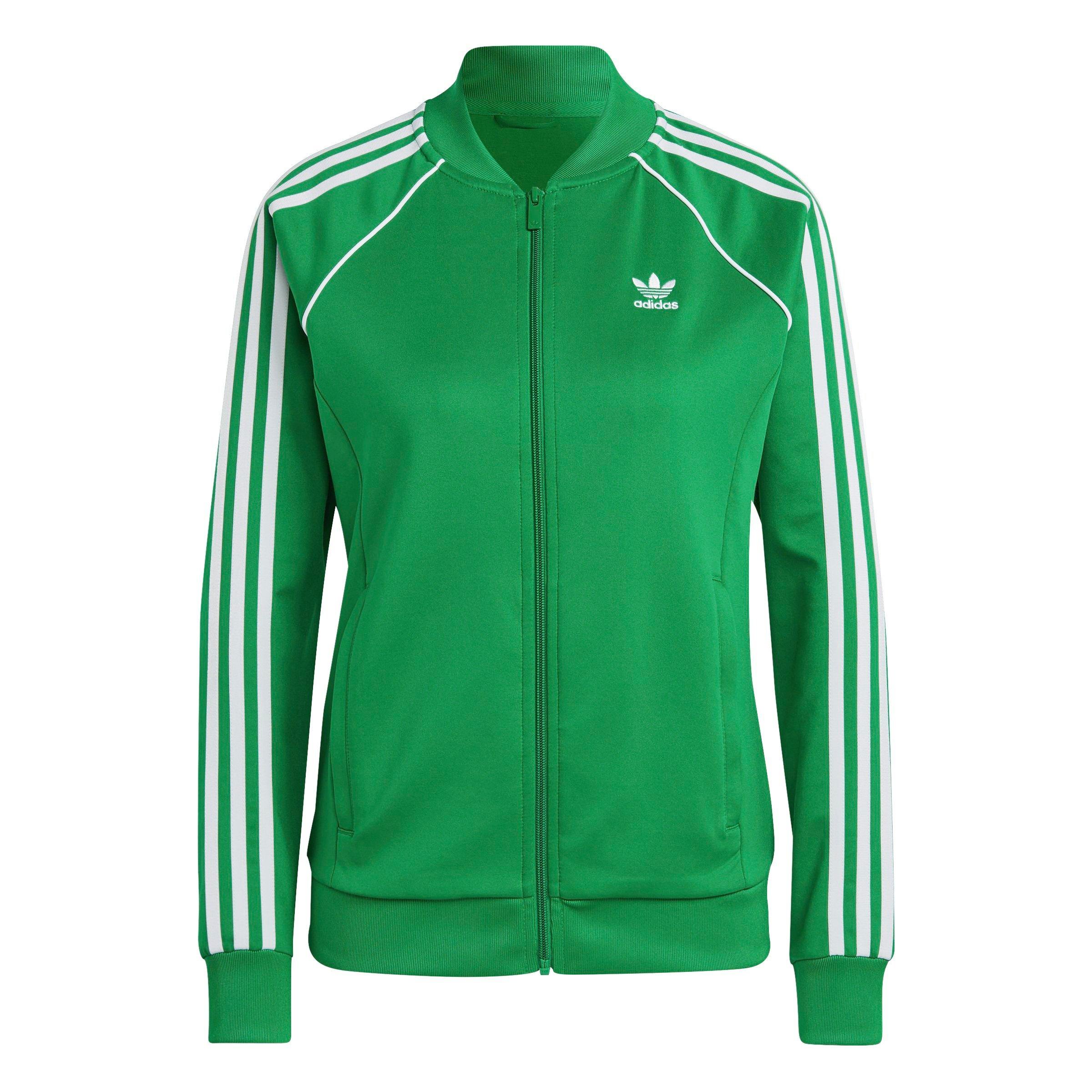 adidas Women's Adicolor Classics SST Track Jacket - Green - GREEN Thumbnail View 6