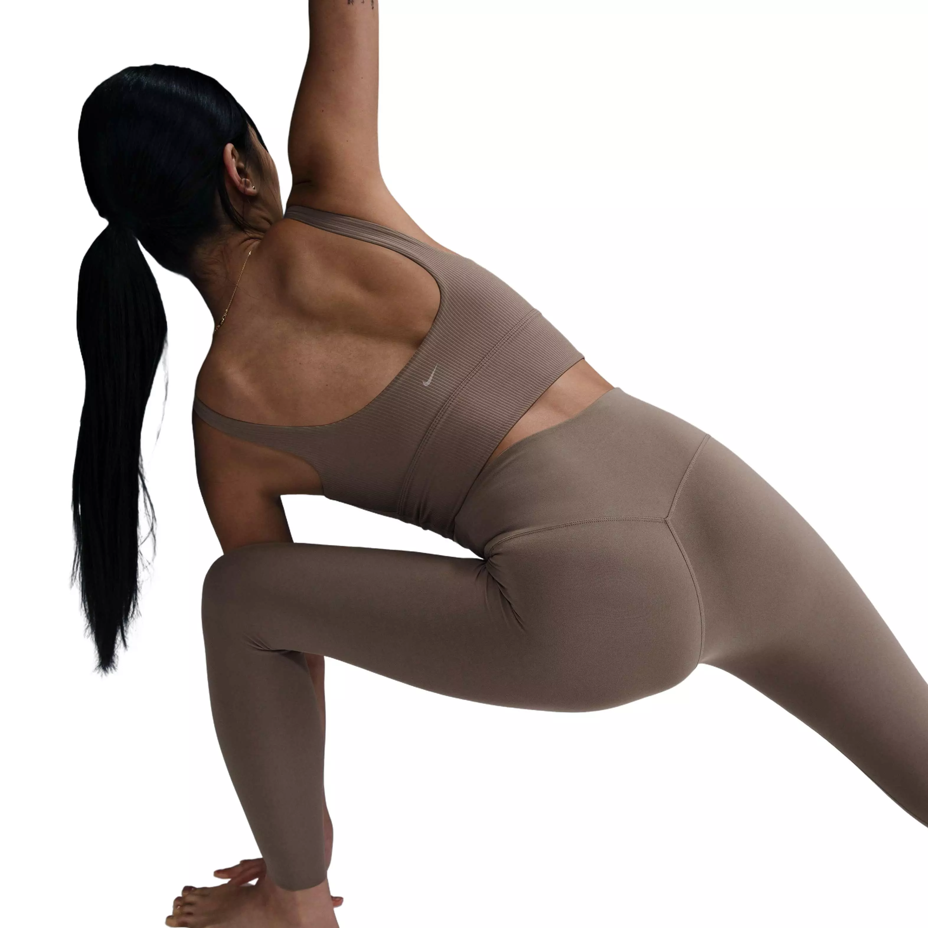 Nike Women's Zenvy Gentle-Support High-Waisted 7/8 Leggings - Brown - BROWN