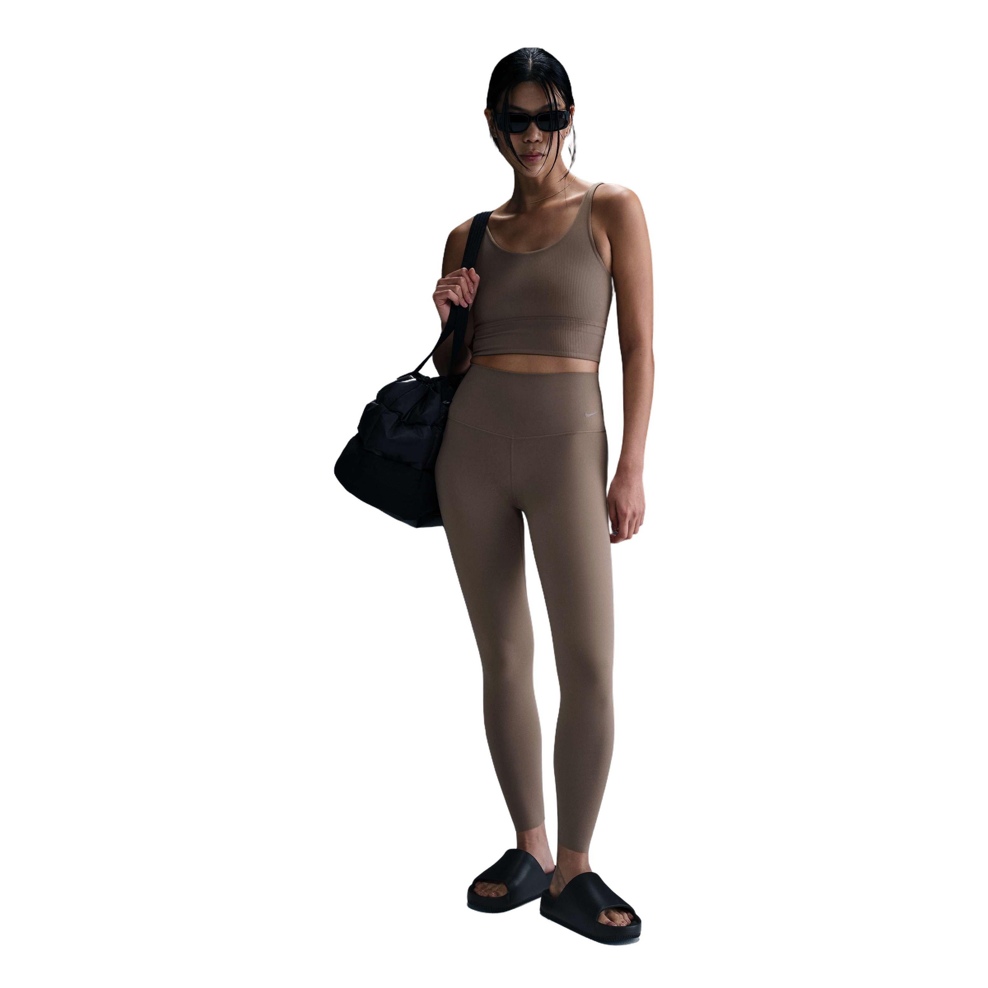 Nike Women's Zenvy Gentle-Support High-Waisted 7/8 Leggings - Mink Brown - MINK BROWN Thumbnail View 4