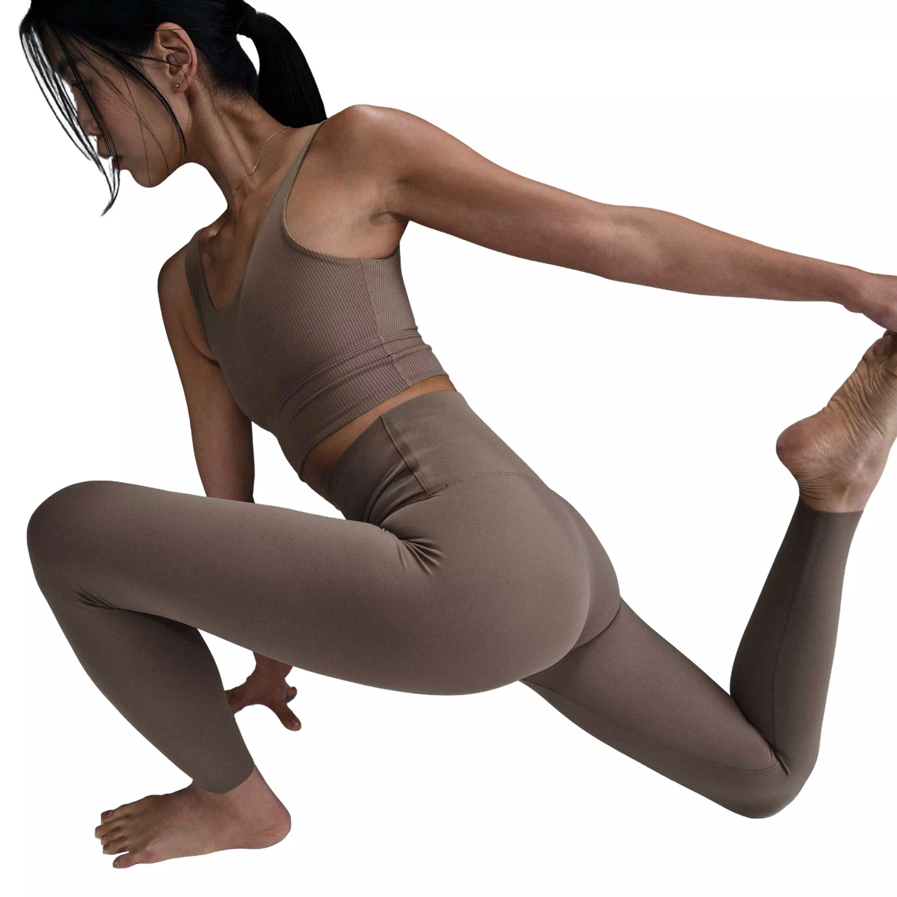 Nike Women's Zenvy Gentle-Support High-Waisted 7/8 Leggings - Brown - BROWN