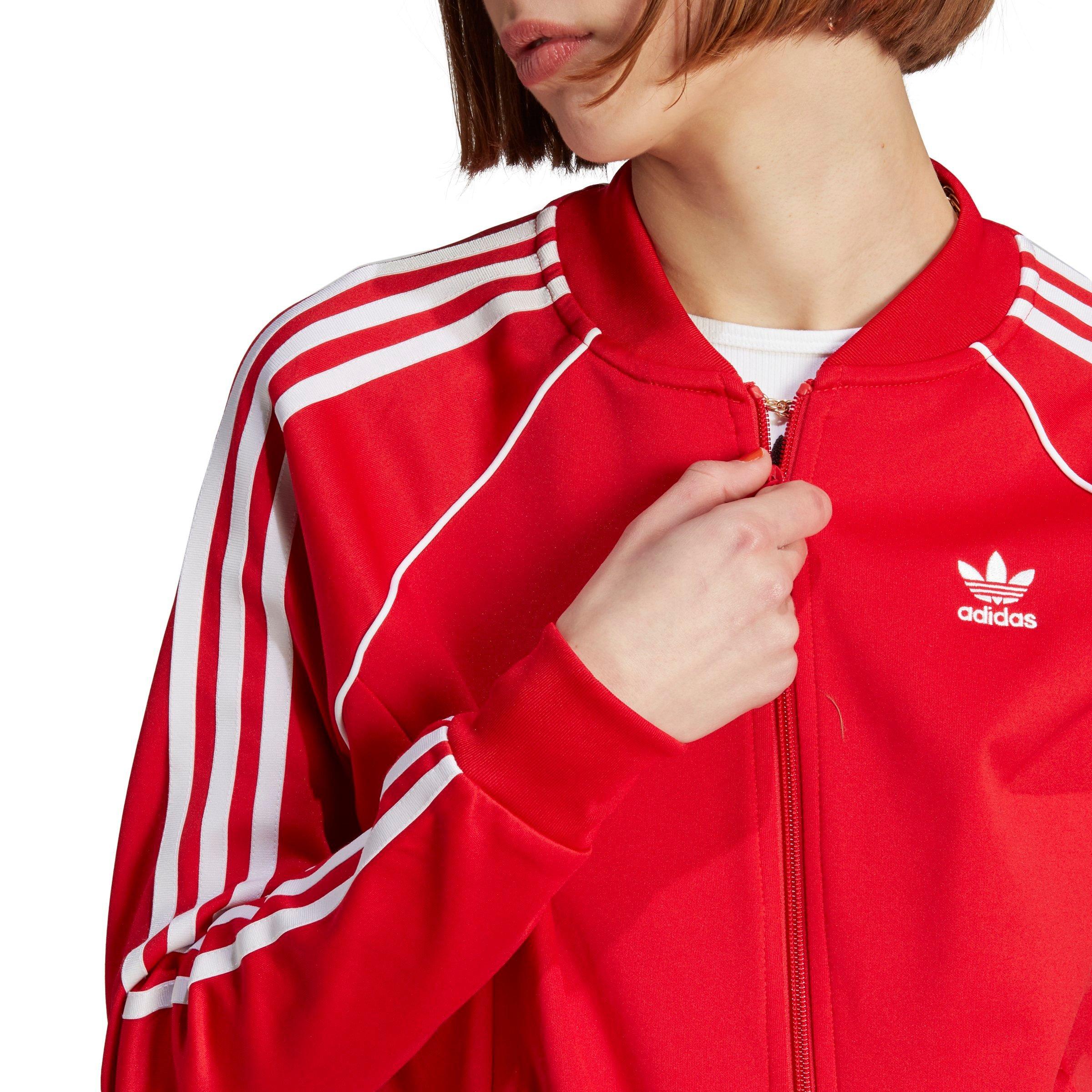 adidas Women's Adicolor Classics SST Track Jacket - Red - RED Thumbnail View 3