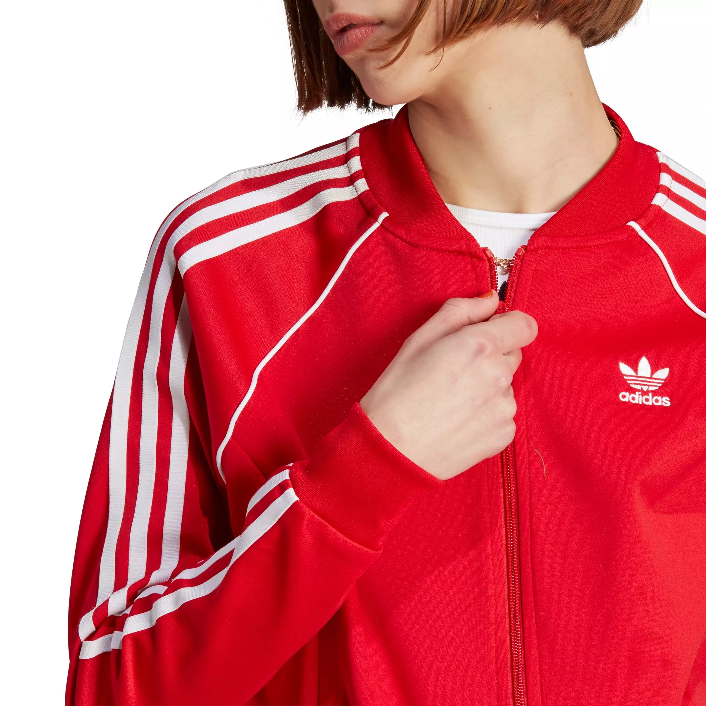 adidas Women's Adicolor Classics SST Track Jacket - Red - RED