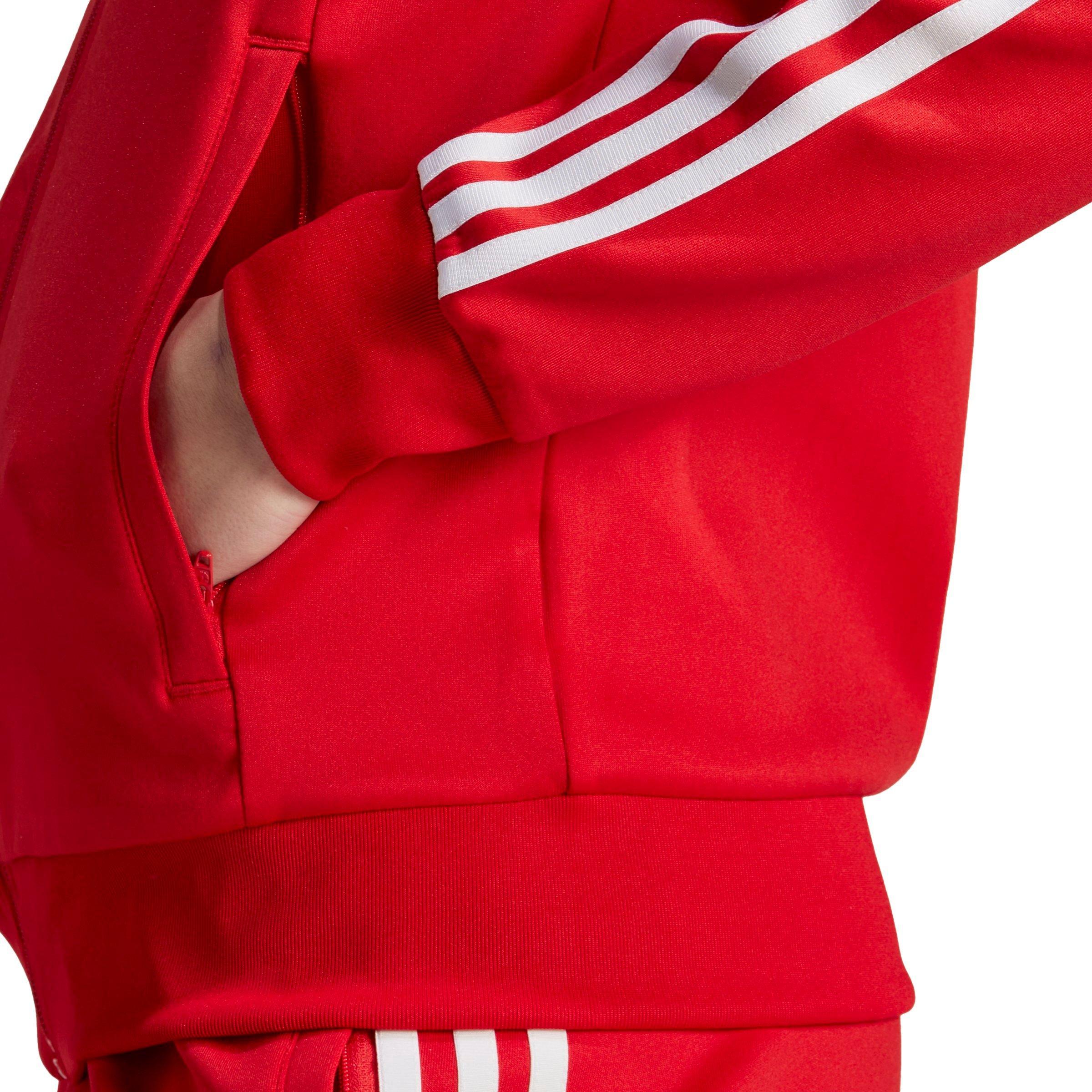 adidas Women's Adicolor Classics SST Track Jacket - Red - RED Thumbnail View 4