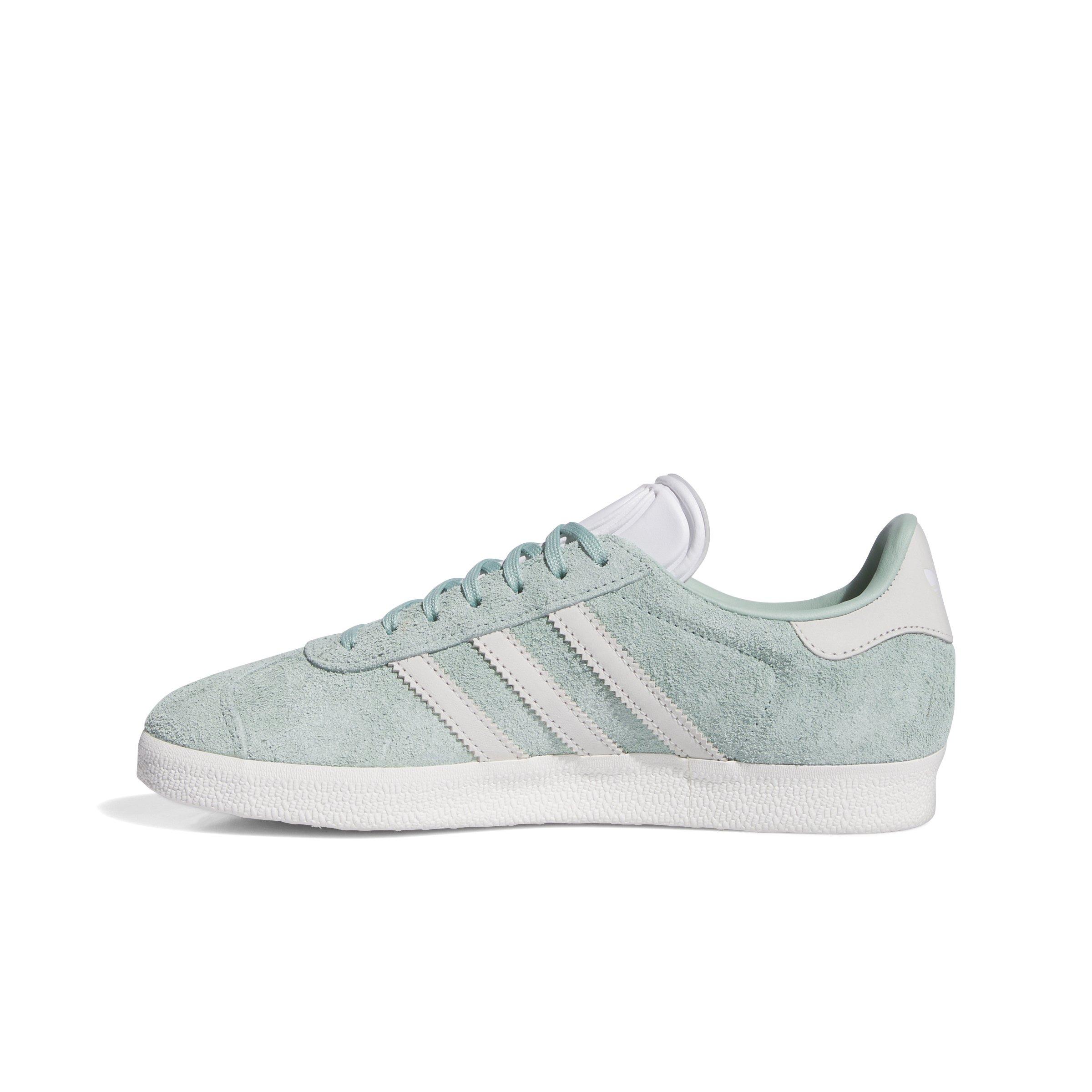 adidas gazelle silver green womens Gazelle Indoor Shoes Cream White/Preloved Teal/Wonder White – Karen Walker main image 1