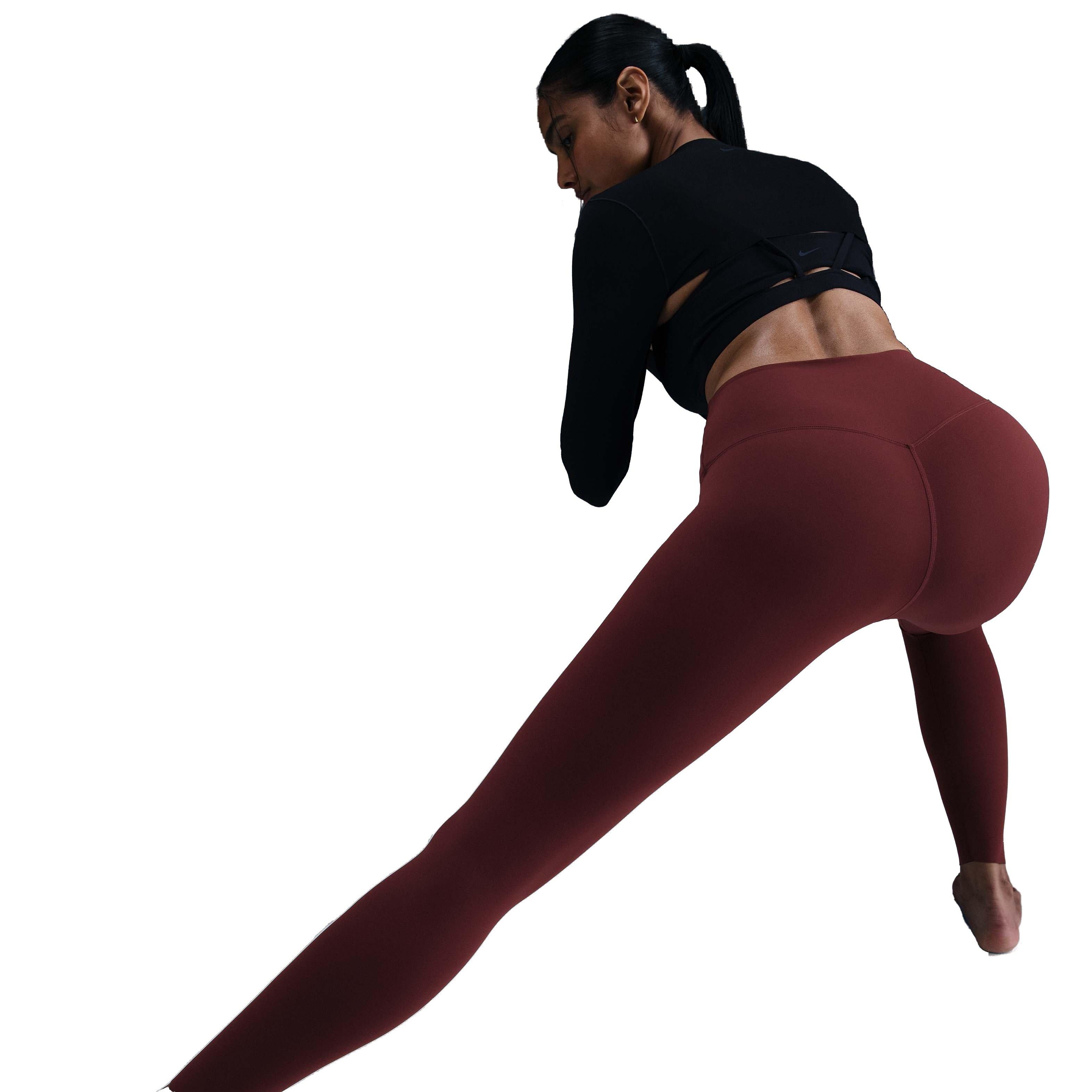 Nike Women's Zenvy Gentle-Support High-Waisted 7/8 Leggings - Red - RED Thumbnail View 4