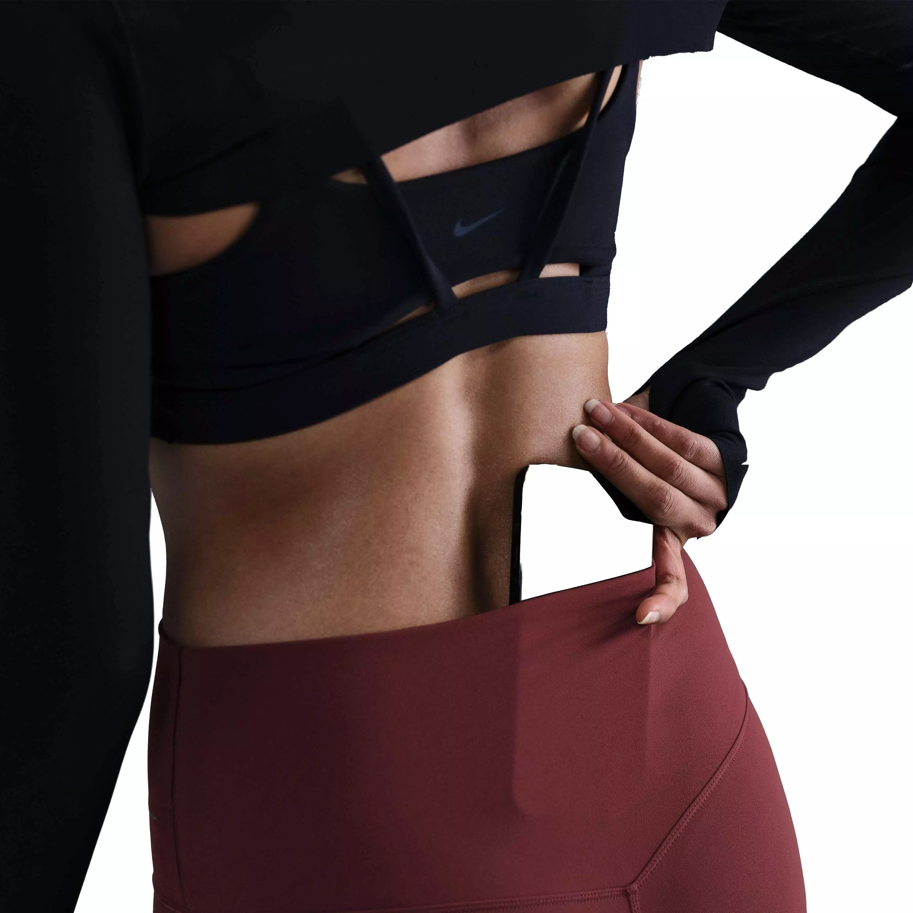 Nike Women's Zenvy Gentle-Support High-Waisted 7/8 Leggings - Red - RED