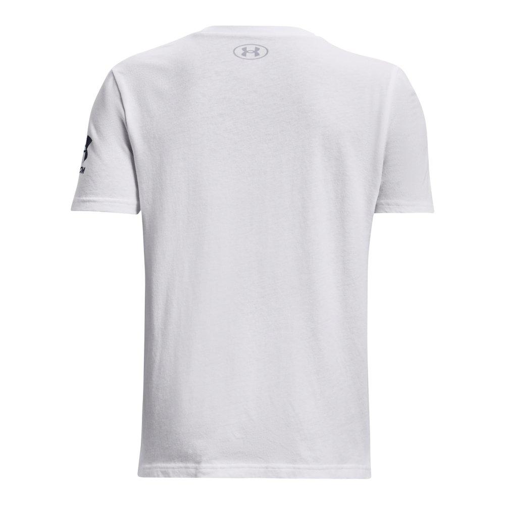 Under Armour Boys' Freedom Logo Short Sleeve Shirt -White