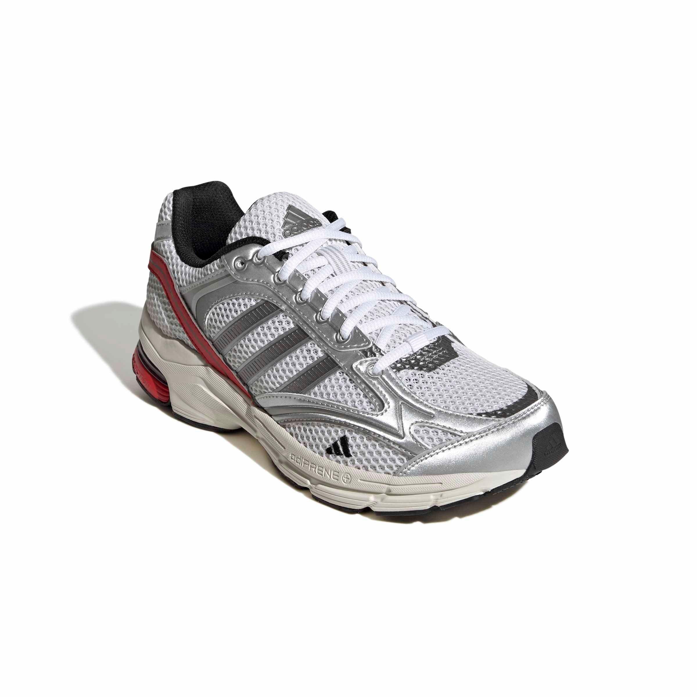 adidas Spiritain 2000 "Ftwr White/Iron Metallic/Better Scarlet" Men's Shoe - WHITE/IRON/SCARLET