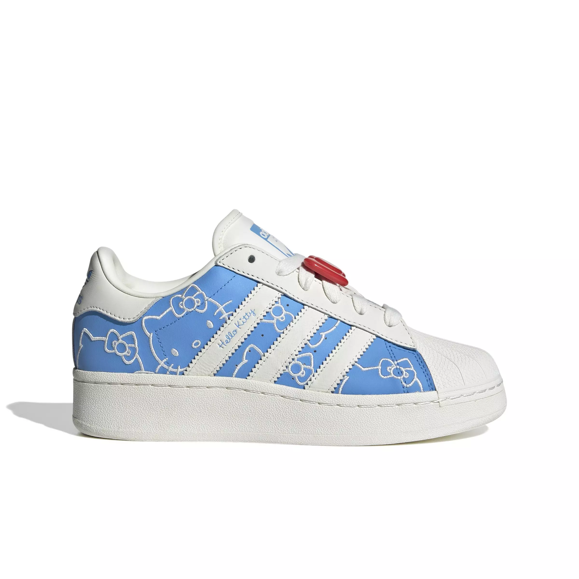 adidas Originals Superstar XLG Hello Kitty "Blue Burst/Off White/Red" Women's Shoe - BLUE/OFF WHITE/RED